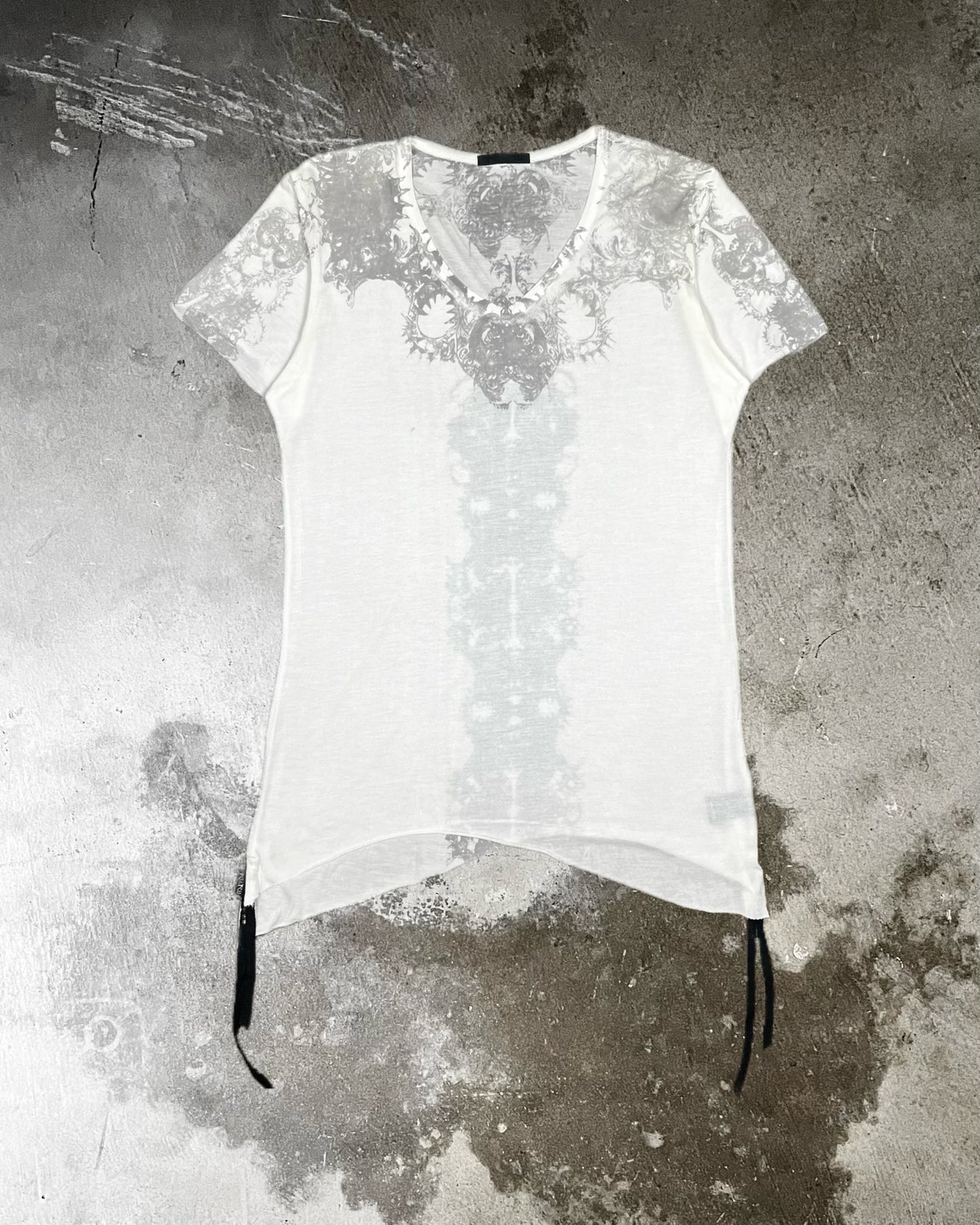 KMRII Asymmetrical Cut Tassle Shirt