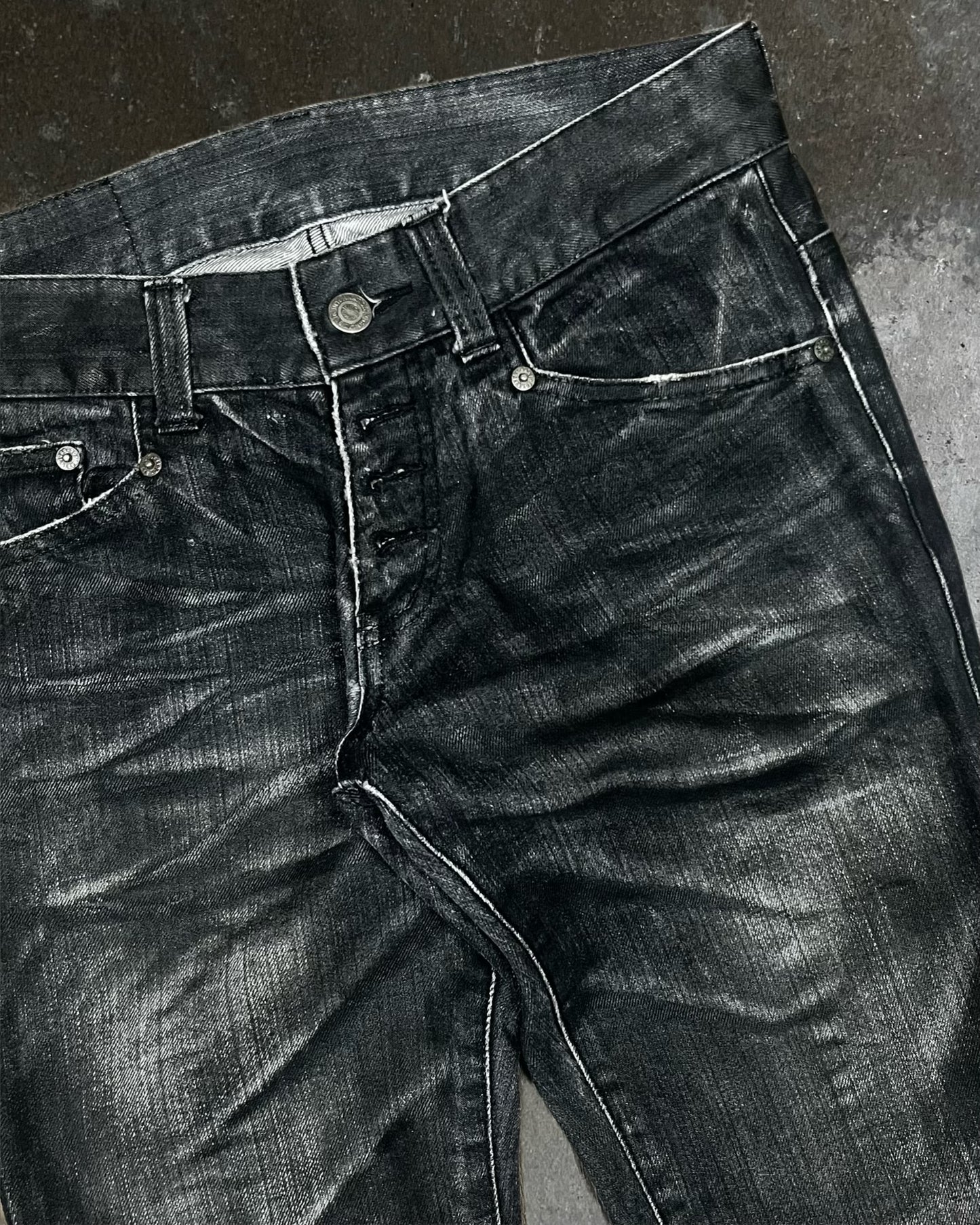 Tornado Mart Waxed Flared Denim