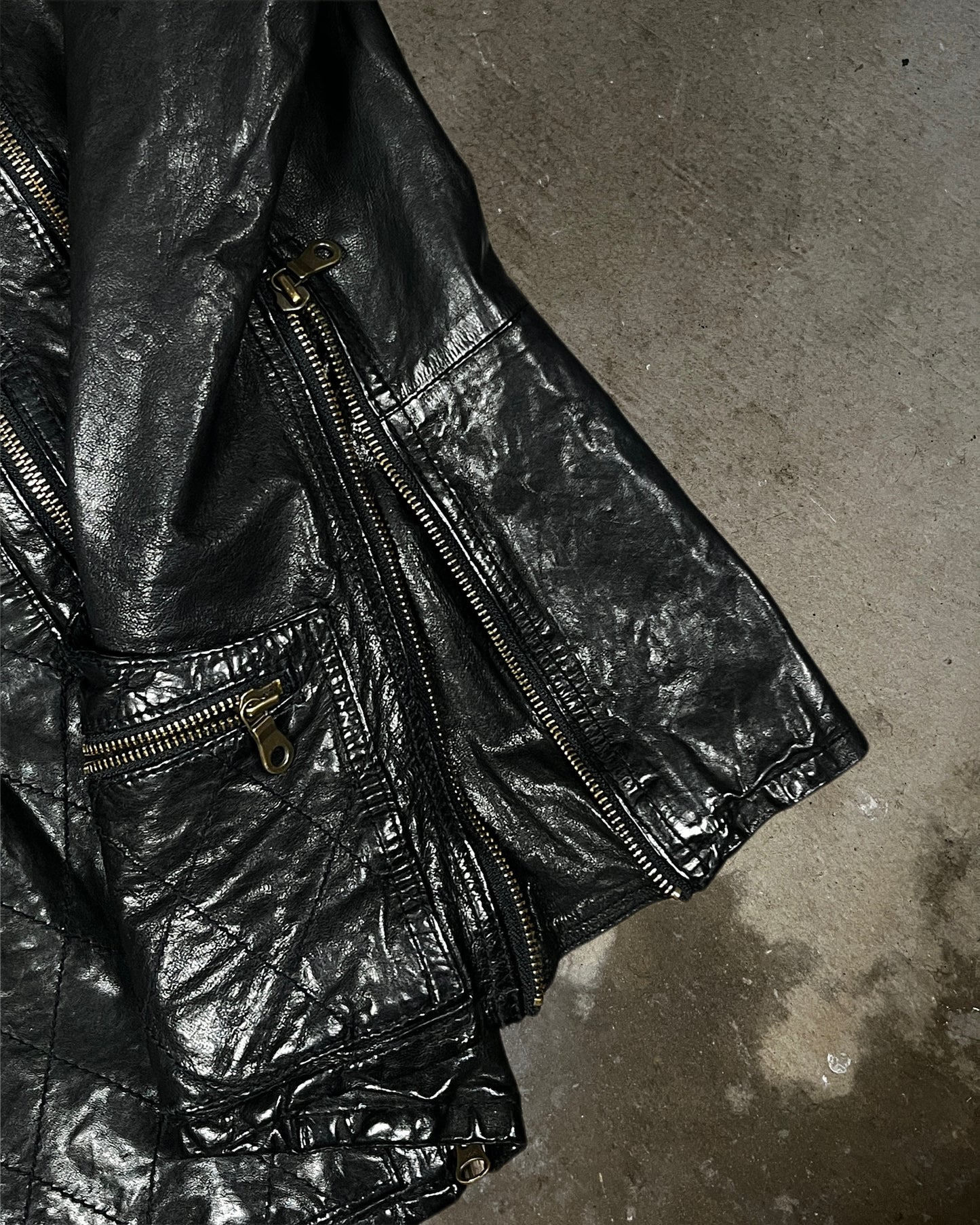 Share Spirit Leather Gas Mask Jacket