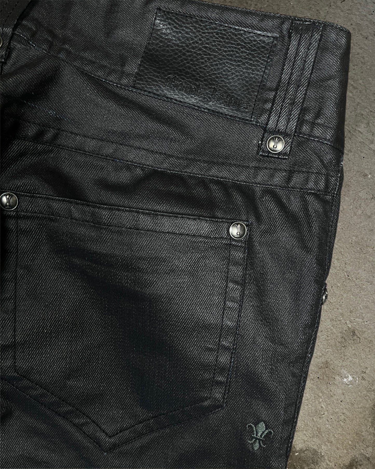Cook Waxed Slim Bootcut Jeans