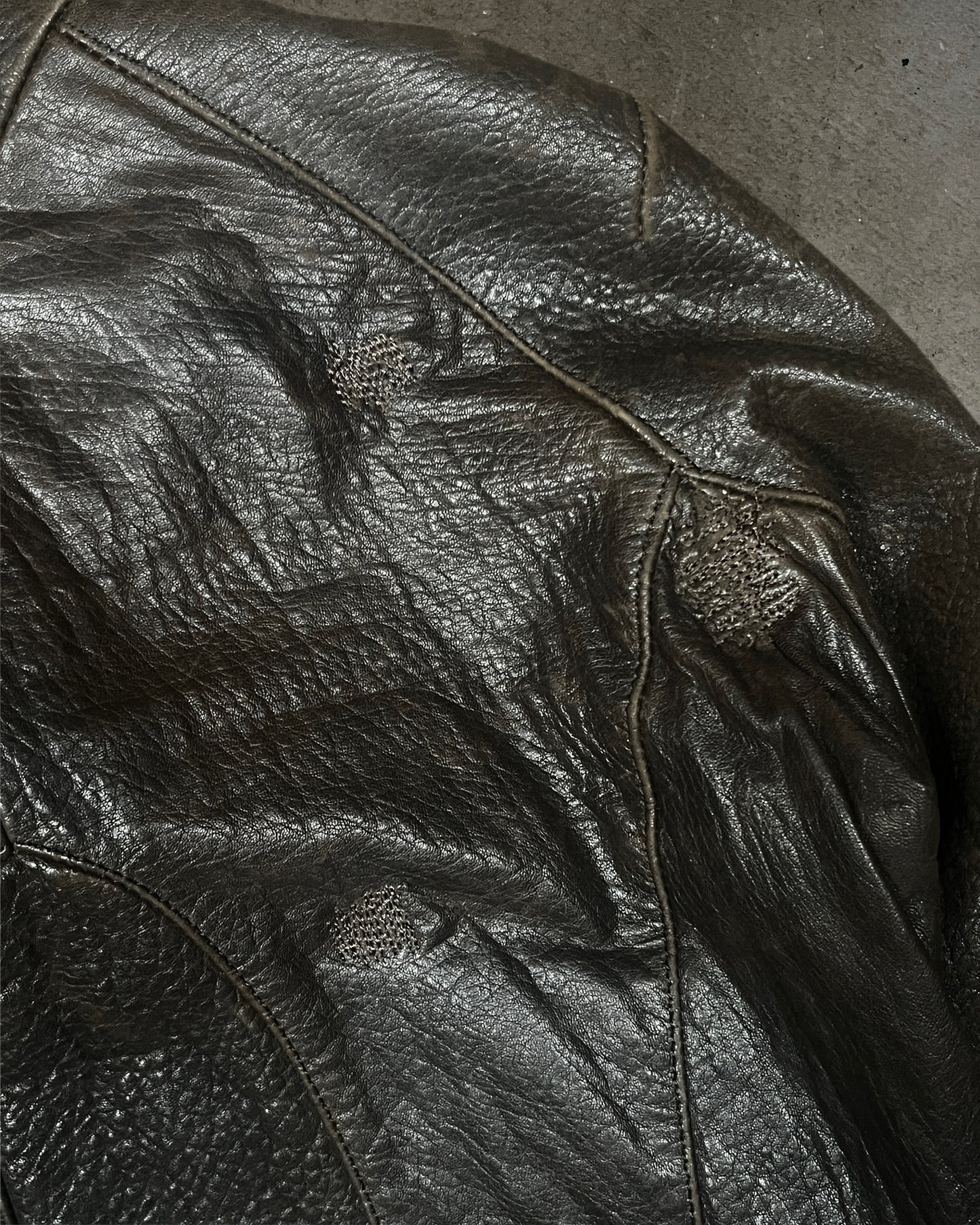 LGB Repaired Leather Belt Jacket