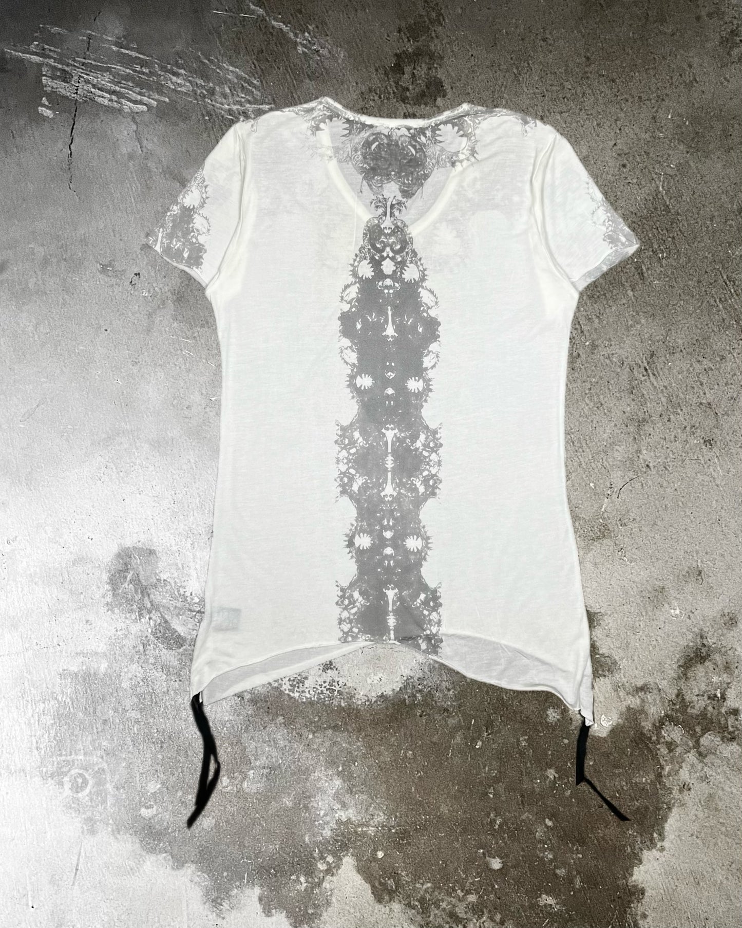 KMRII Asymmetrical Cut Tassle Shirt