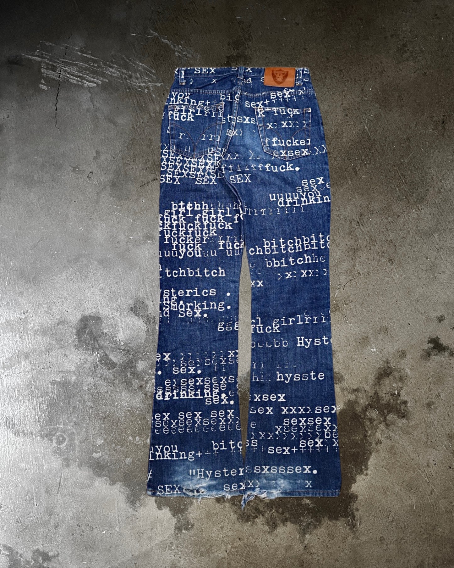 Hysteric Glamour Typewriter Flared Denim