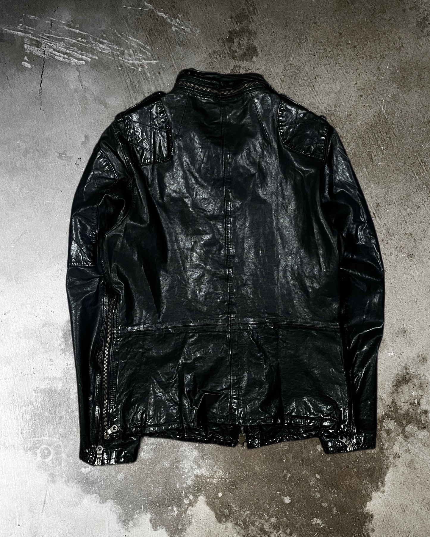 Share Spirit Leather Gas Mask Jacket