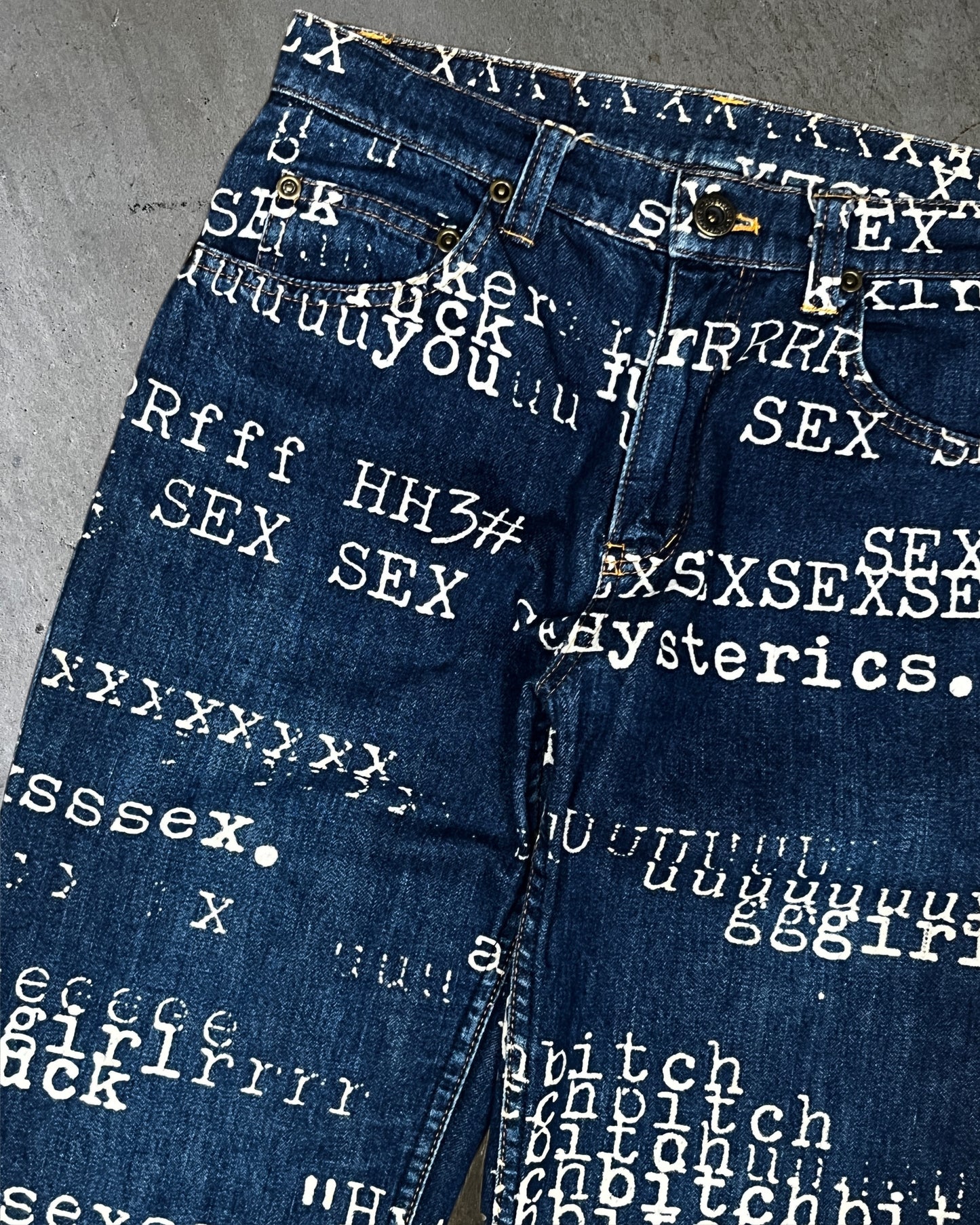 Hysteric Glamour Typewriter Flared Denim