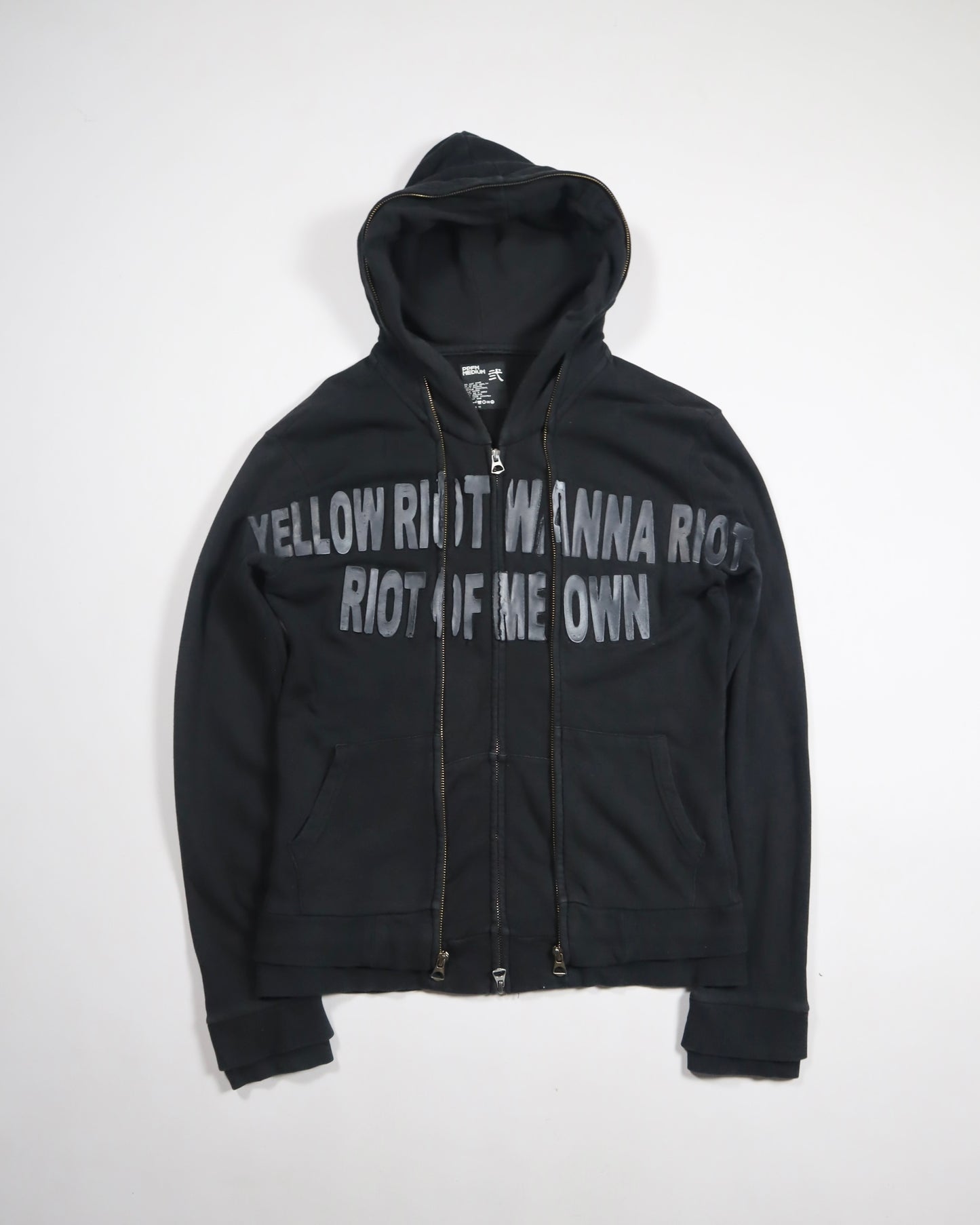 2006 PPFM Yellow Riot Triple-Zip Hoodie
