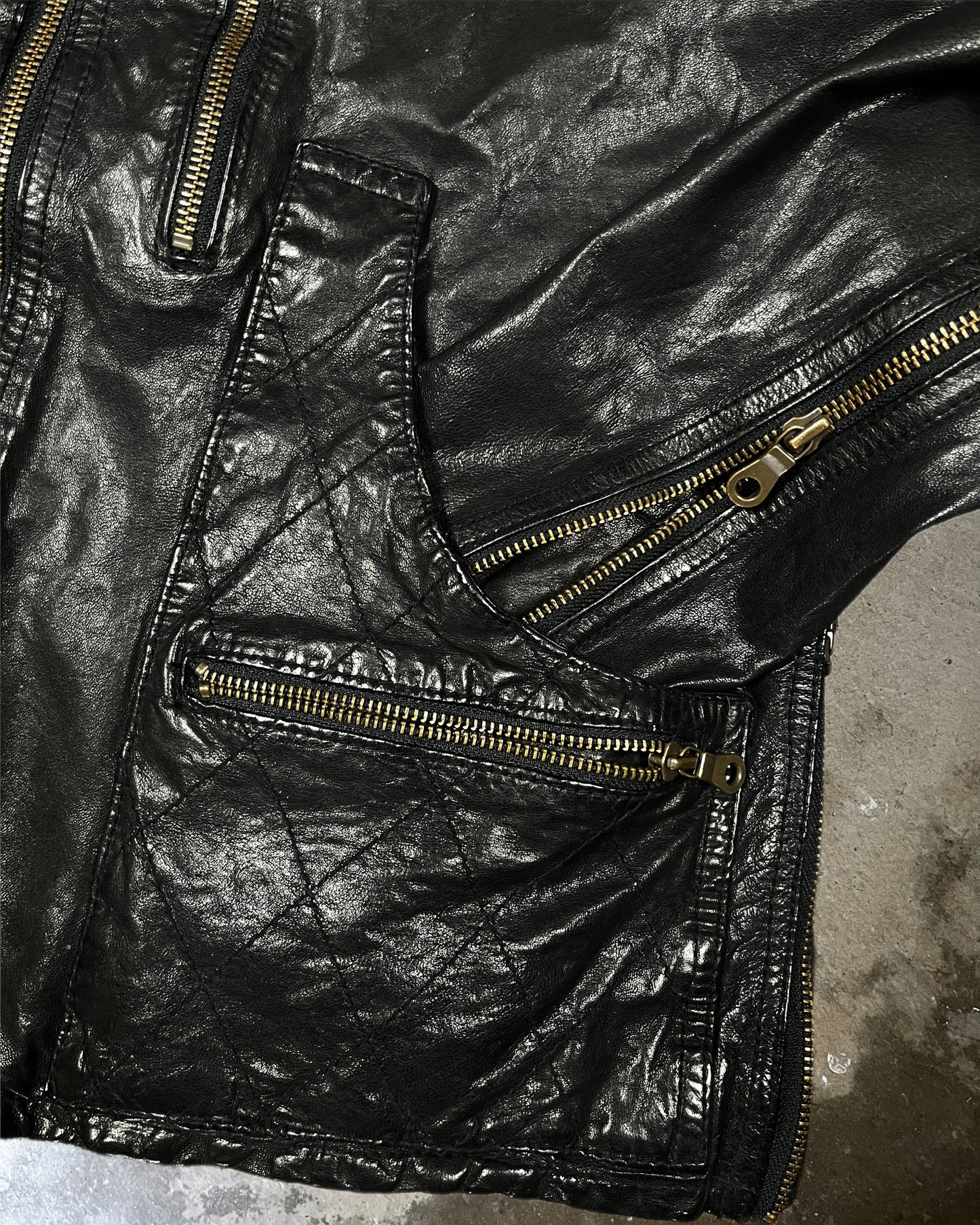 Share Spirit Leather Gas Mask Jacket