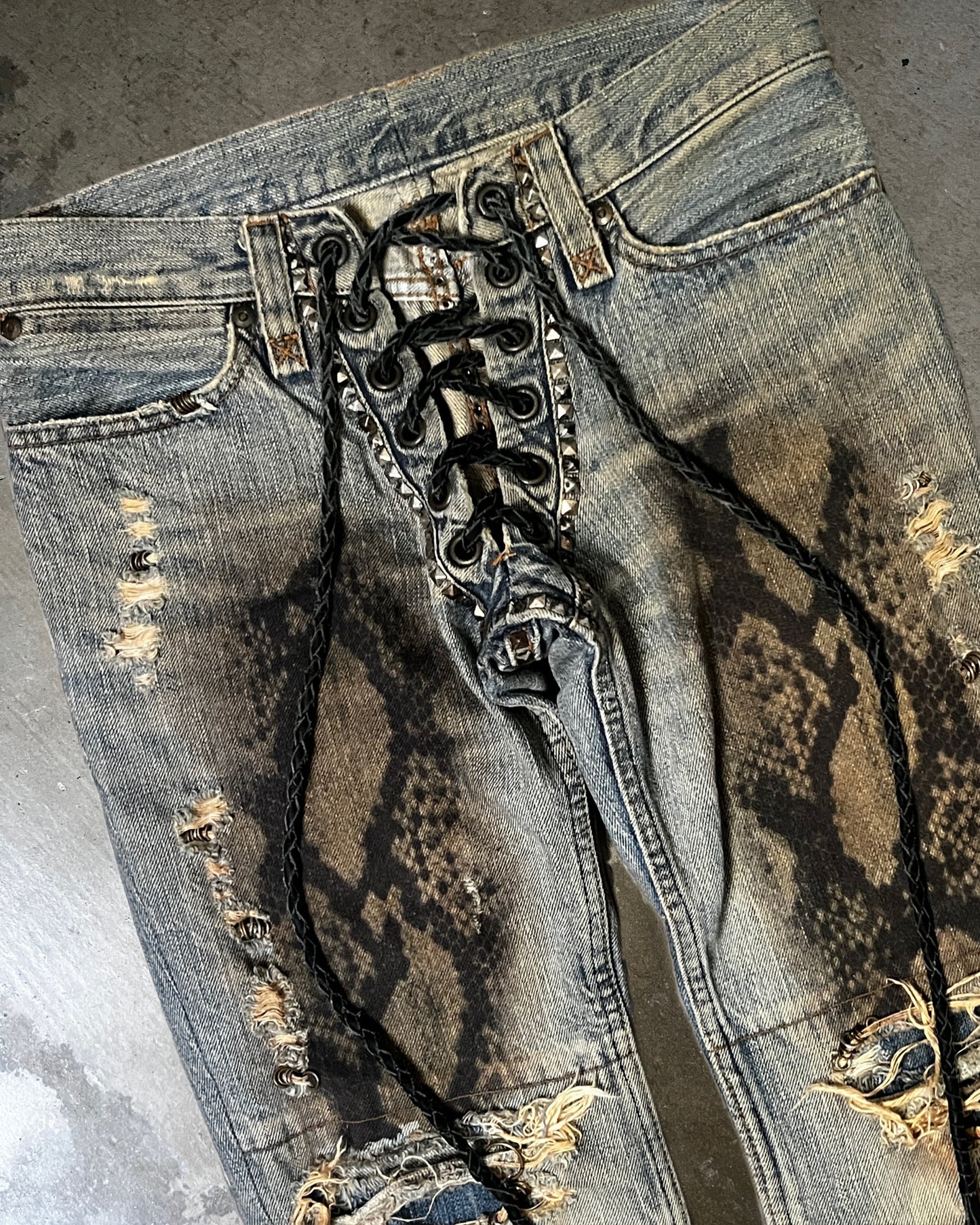 ifsixwasnine Python Studded Mudmax Denim