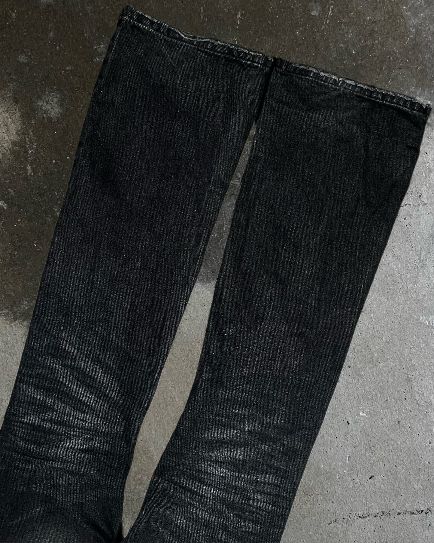 Fuga Distressed & Repaired Flared Denim