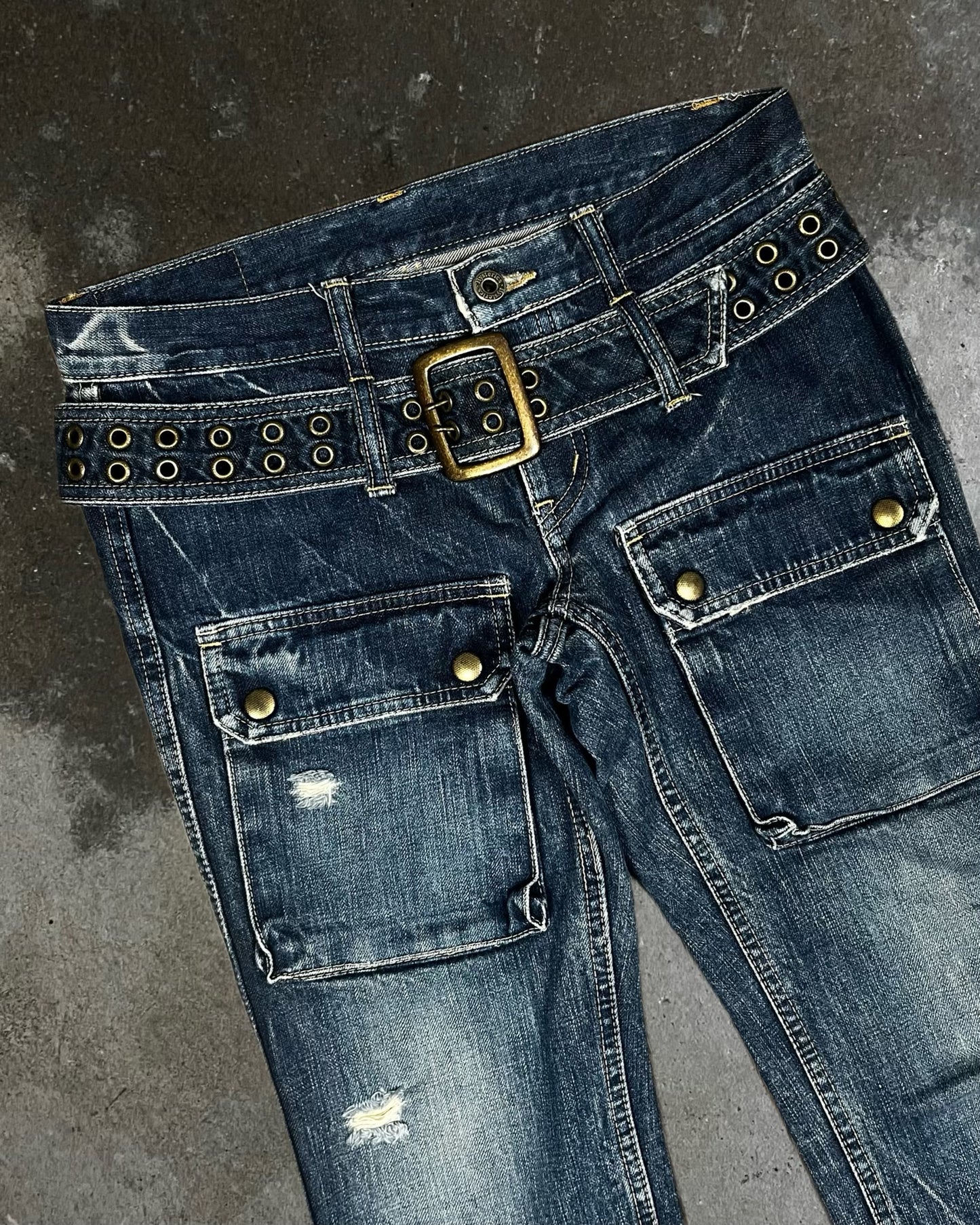 Hysteric Glamour Waist Belt Flared Jeans