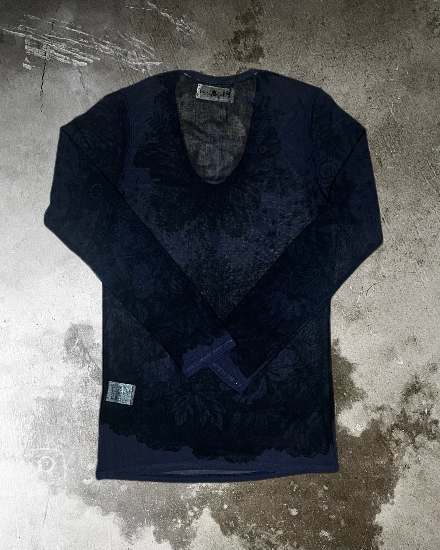 Share Spirit Tribal-Print Mesh Longsleeve