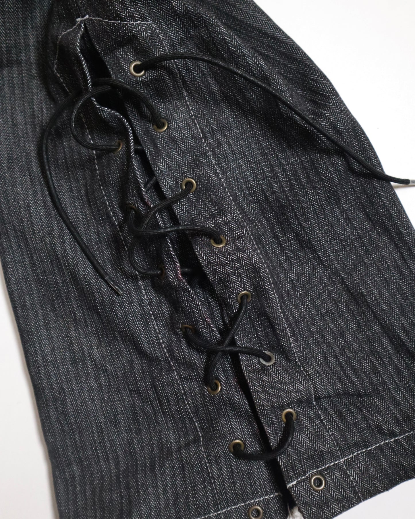 Tornado Mart Lace-Up Flare Jeans