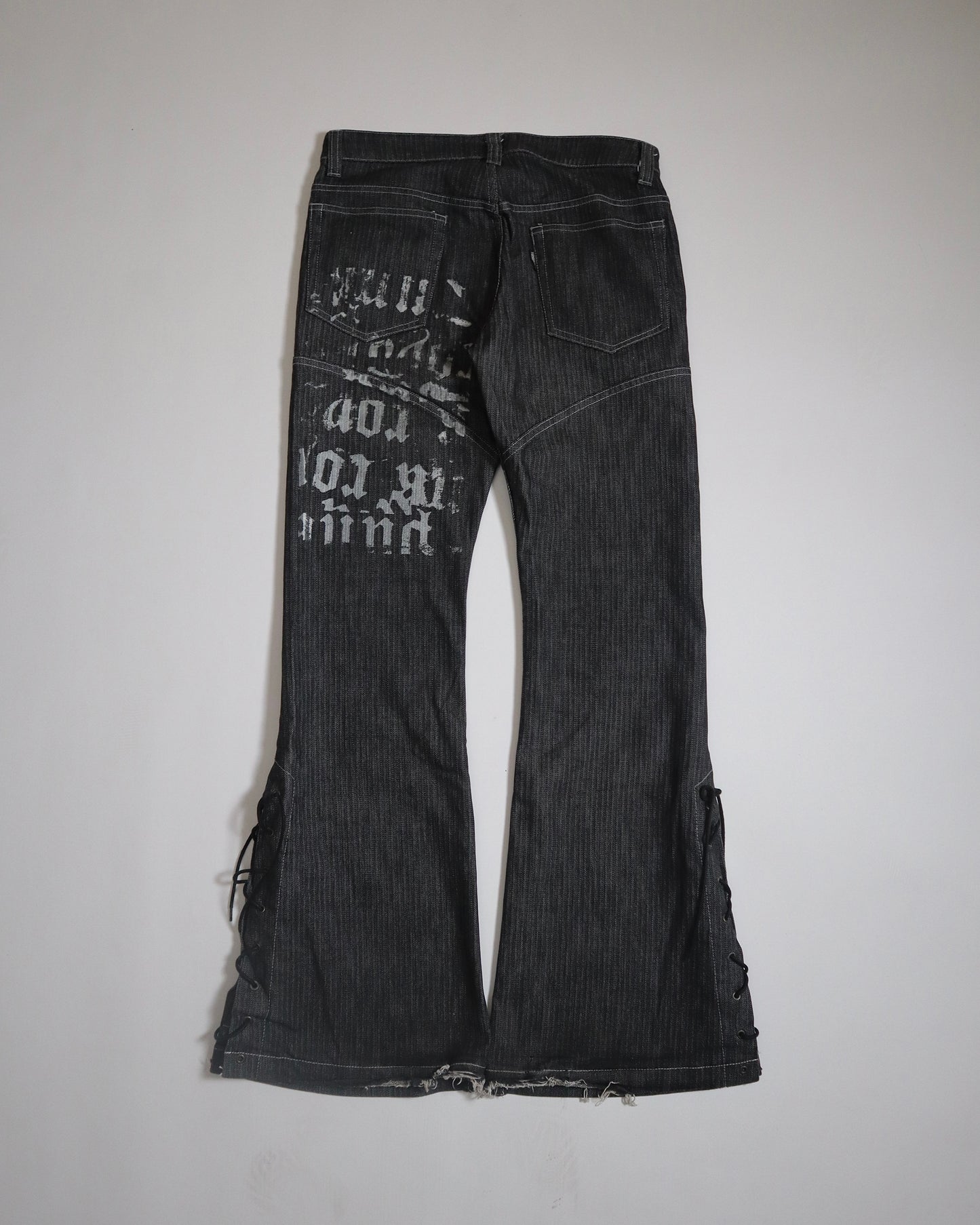 Tornado Mart Lace-Up Flare Jeans