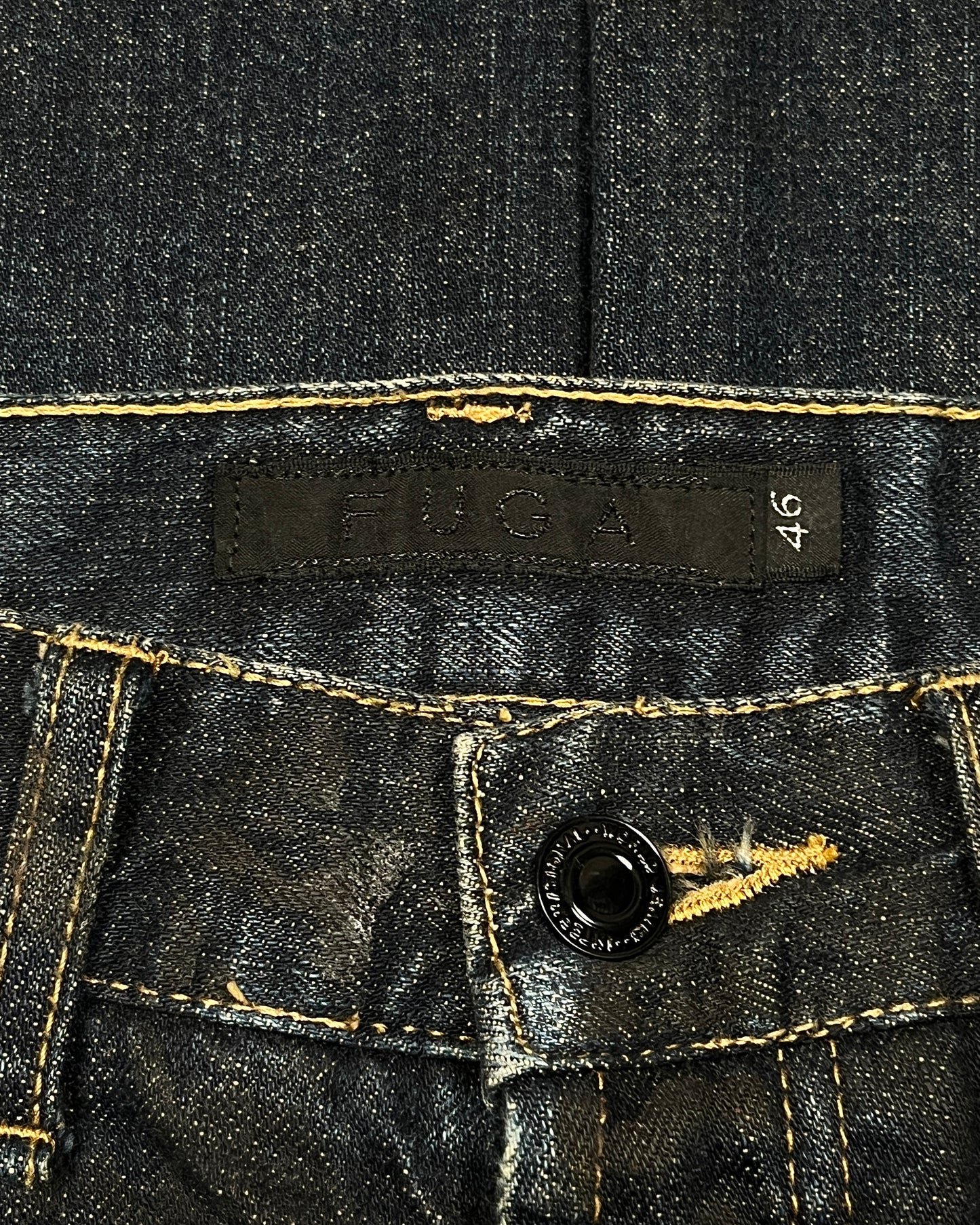 Fuga Mud Waxed Bootcut Jeans