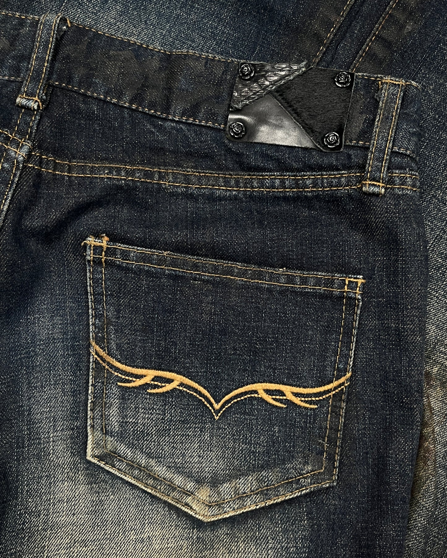 Fuga Mud Waxed Bootcut Jeans