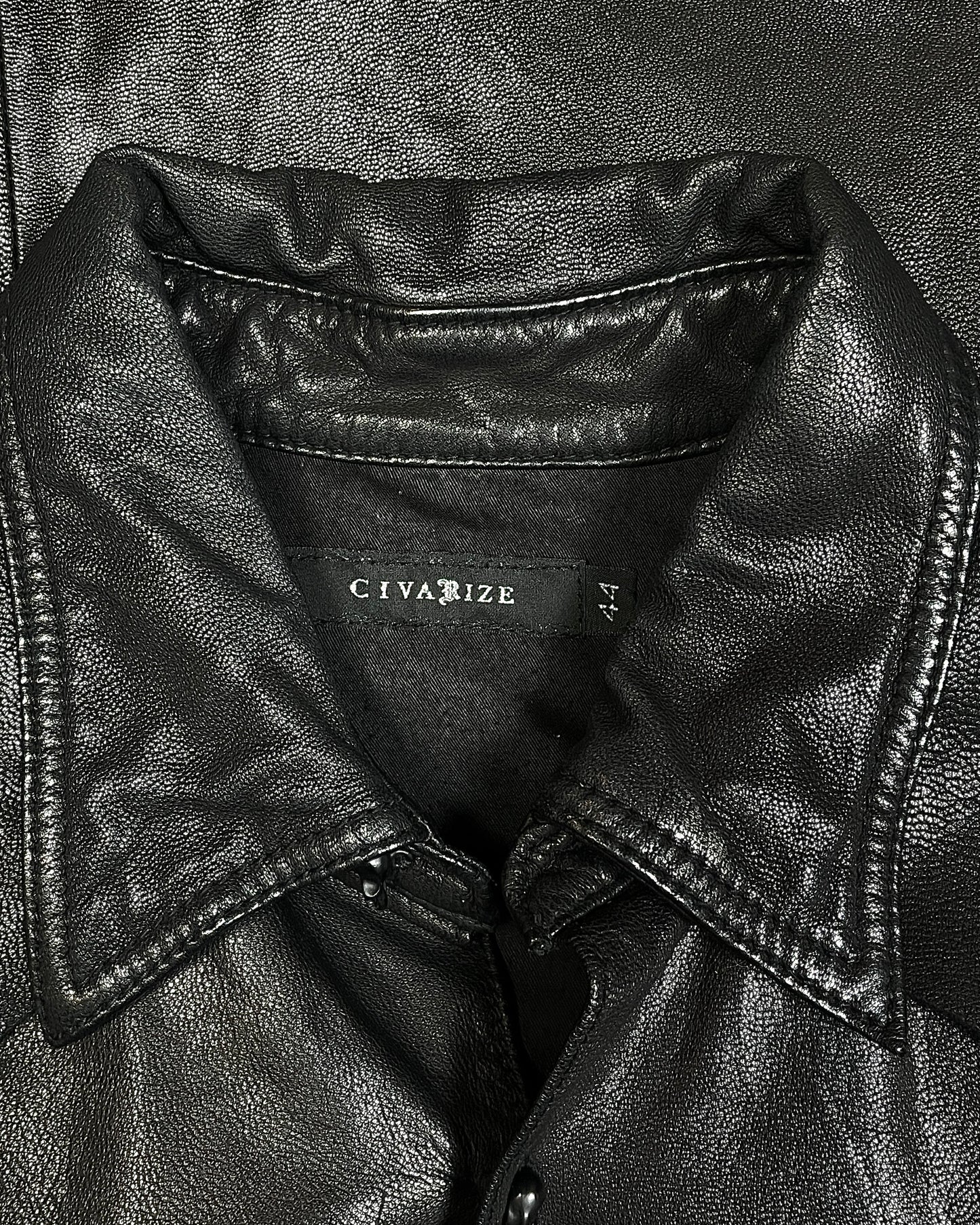 Civarize Goat Skin Asymmetrical Button Up