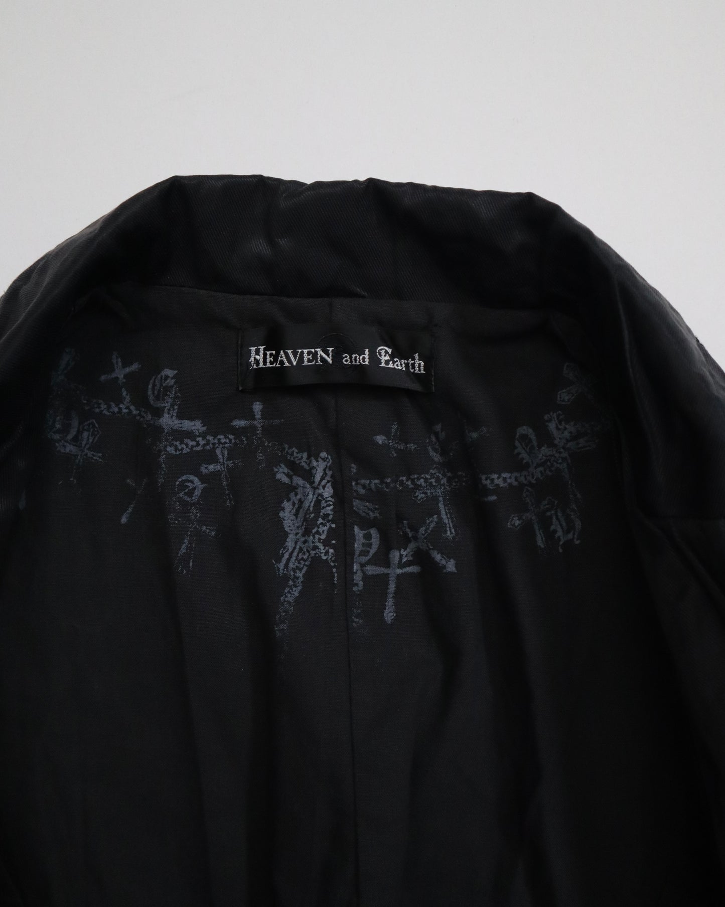 Heaven and Earth Hidden Crosses Crinkled Blazer