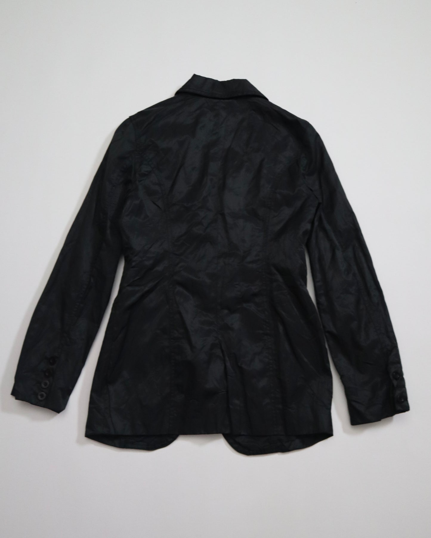 Heaven and Earth Hidden Crosses Crinkled Blazer