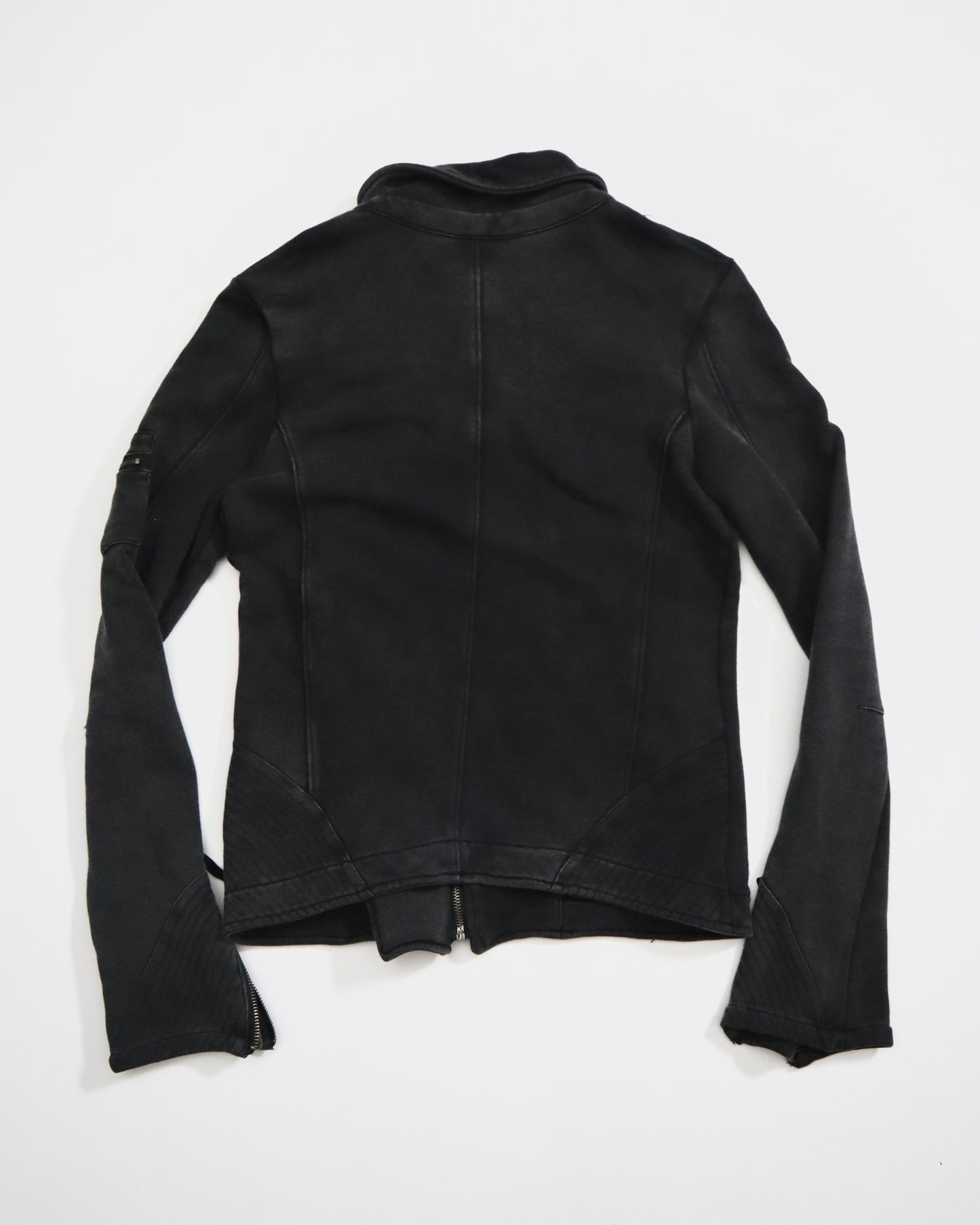 CookJeans Asymmetrical Zip Terry Jacket
