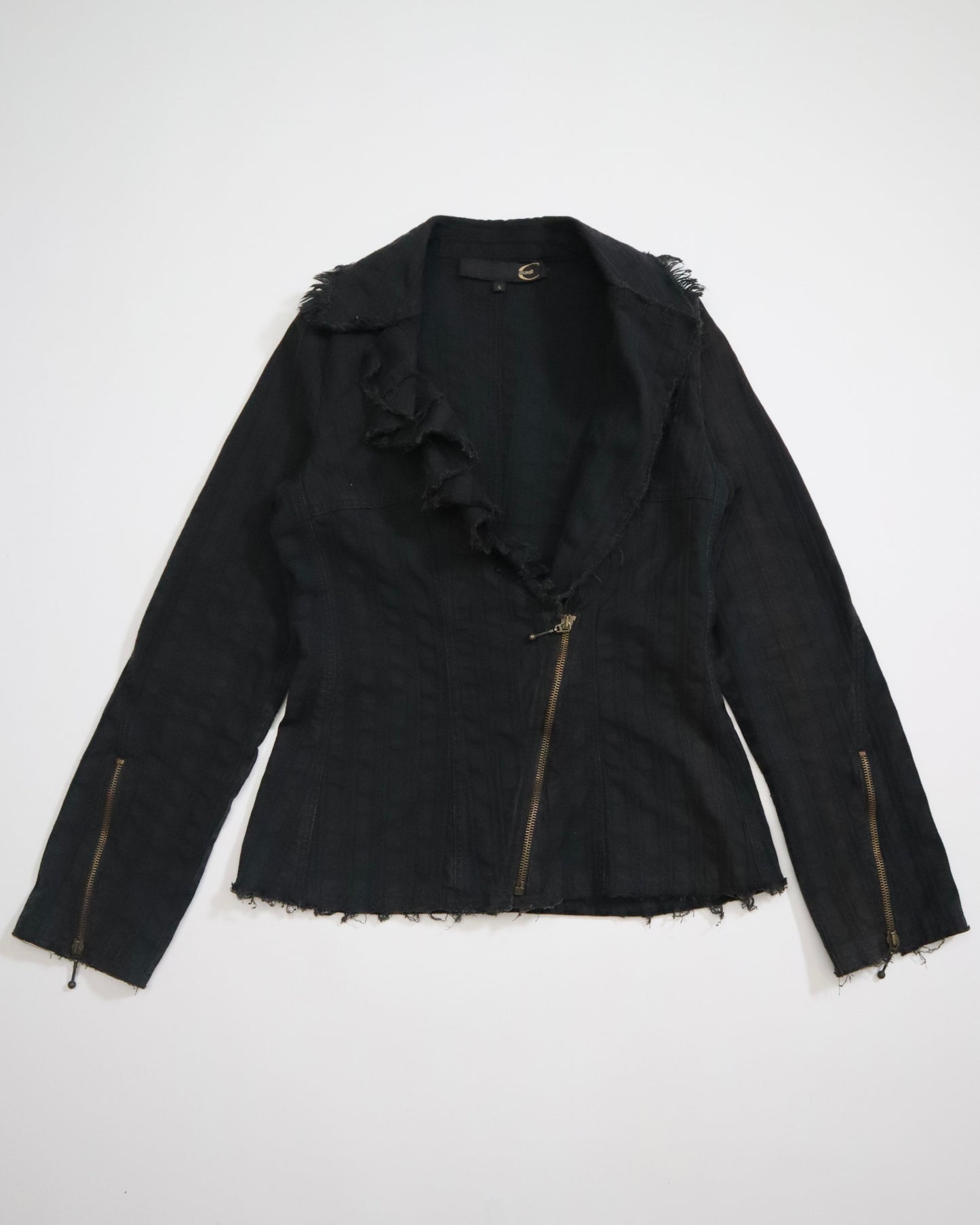 JustCavalli Asymmetrical Zip-Blazer
