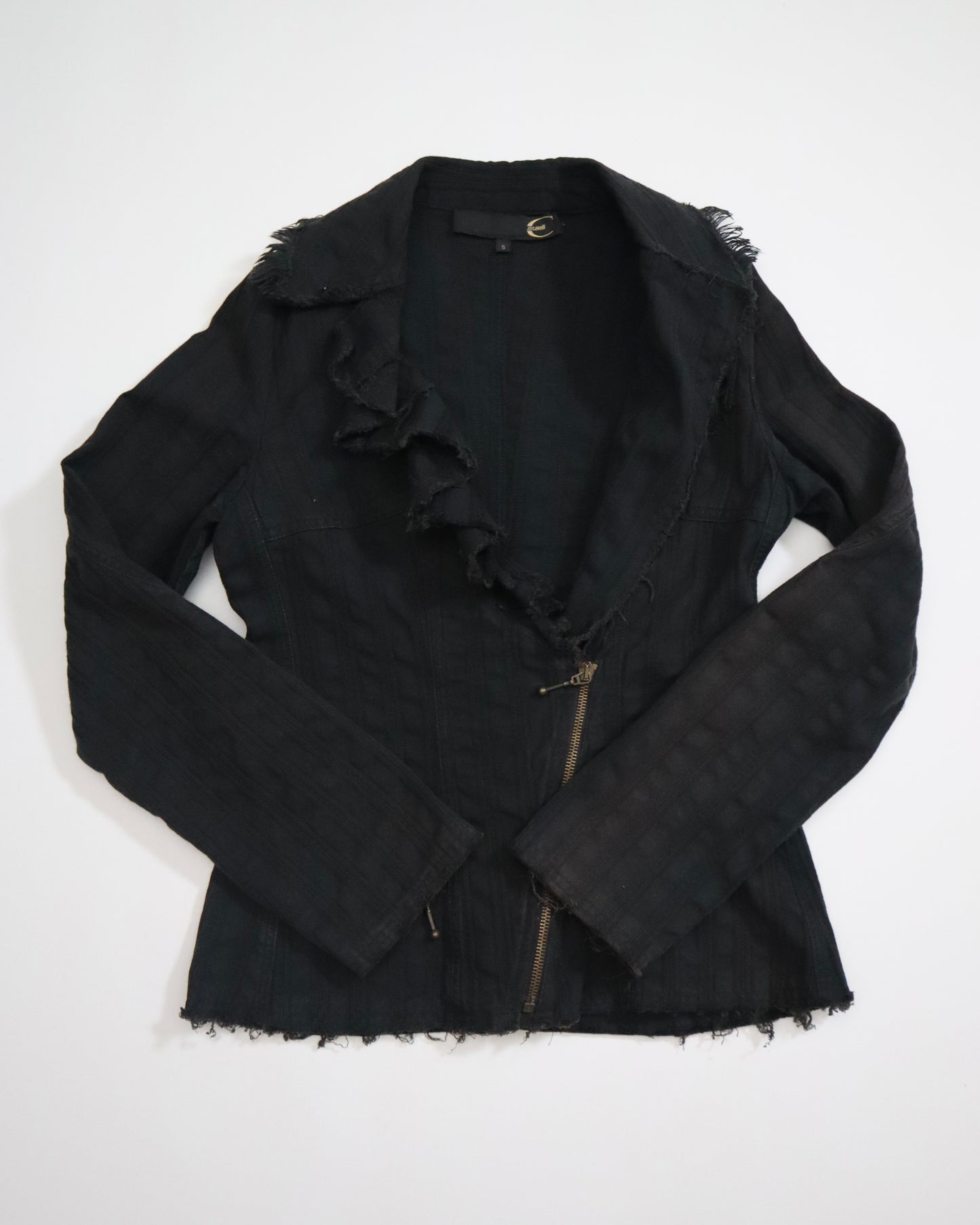 JustCavalli Asymmetrical Zip-Blazer