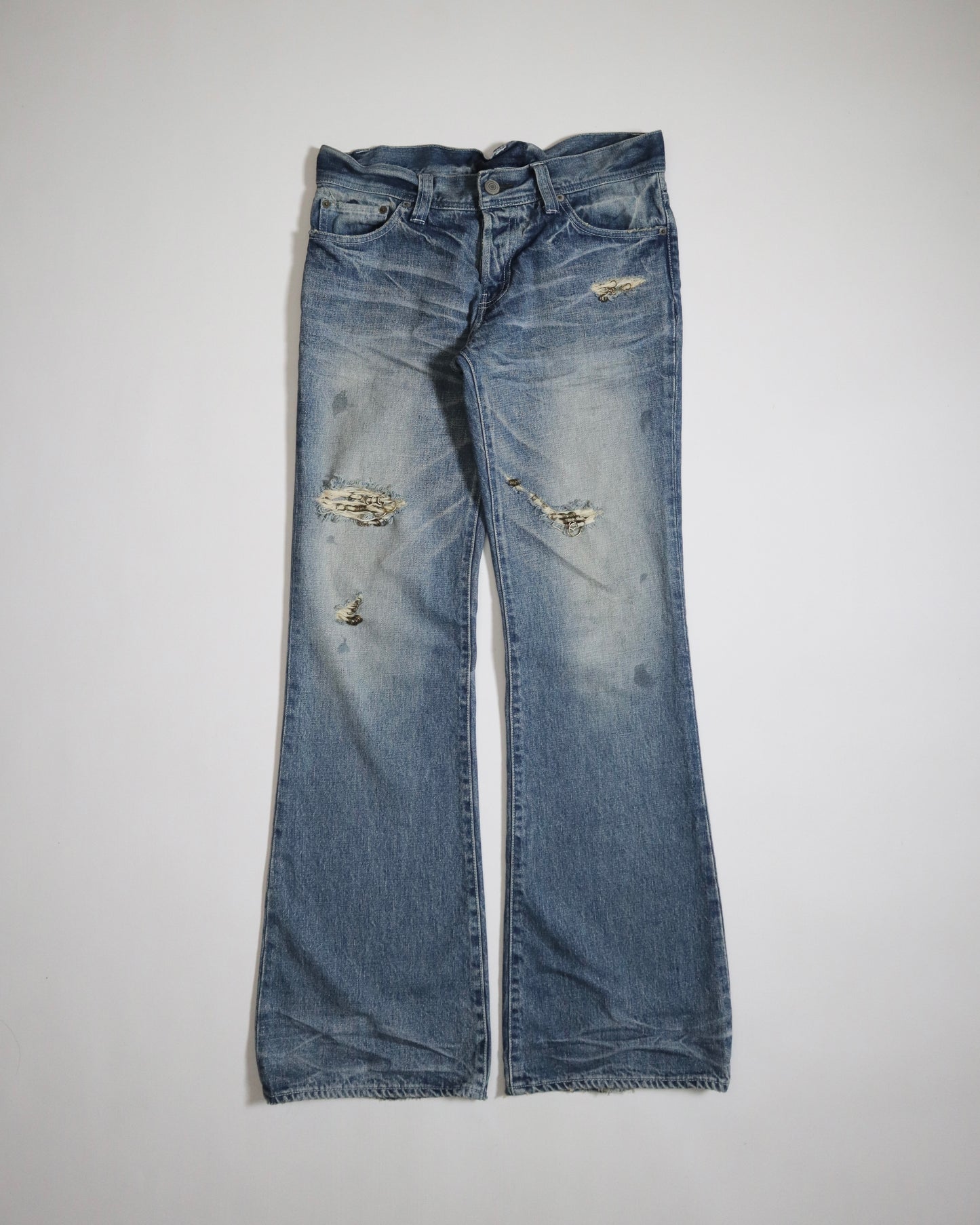1 of 1 Custom Pierced Bootcut Jeans