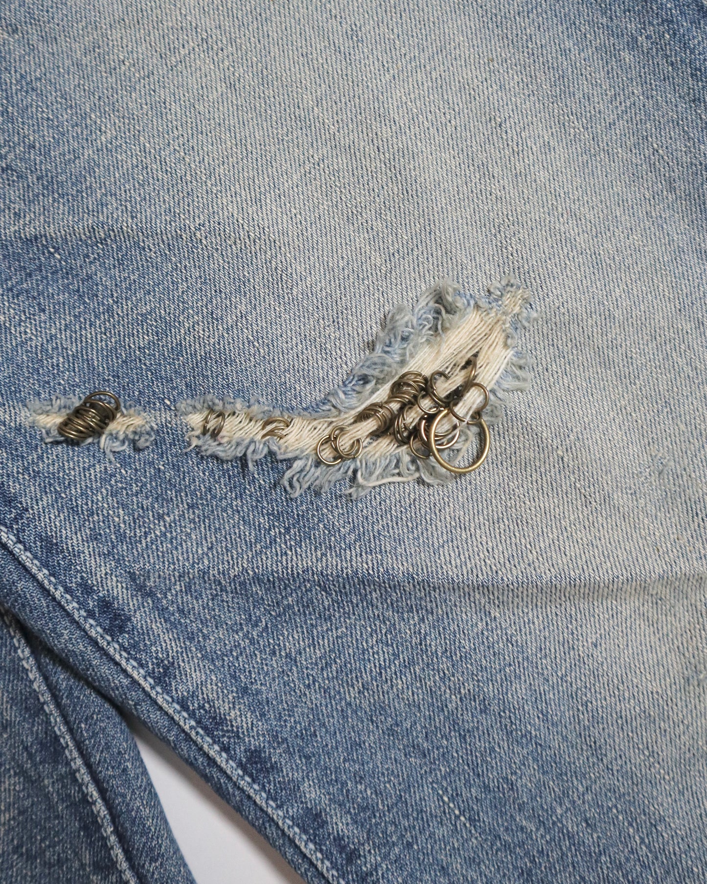1 of 1 Custom Pierced Bootcut Jeans