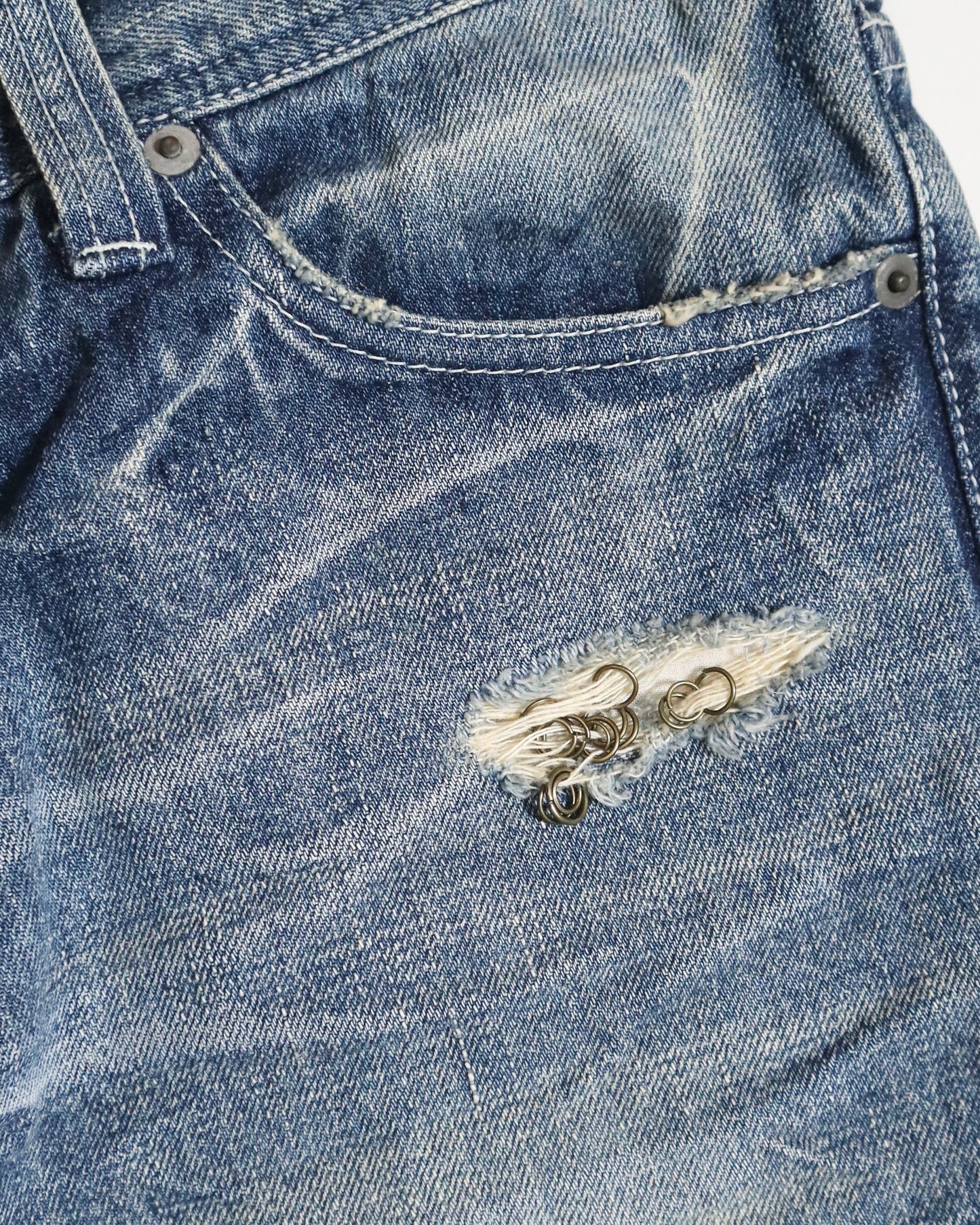 1 of 1 Custom Pierced Bootcut Jeans