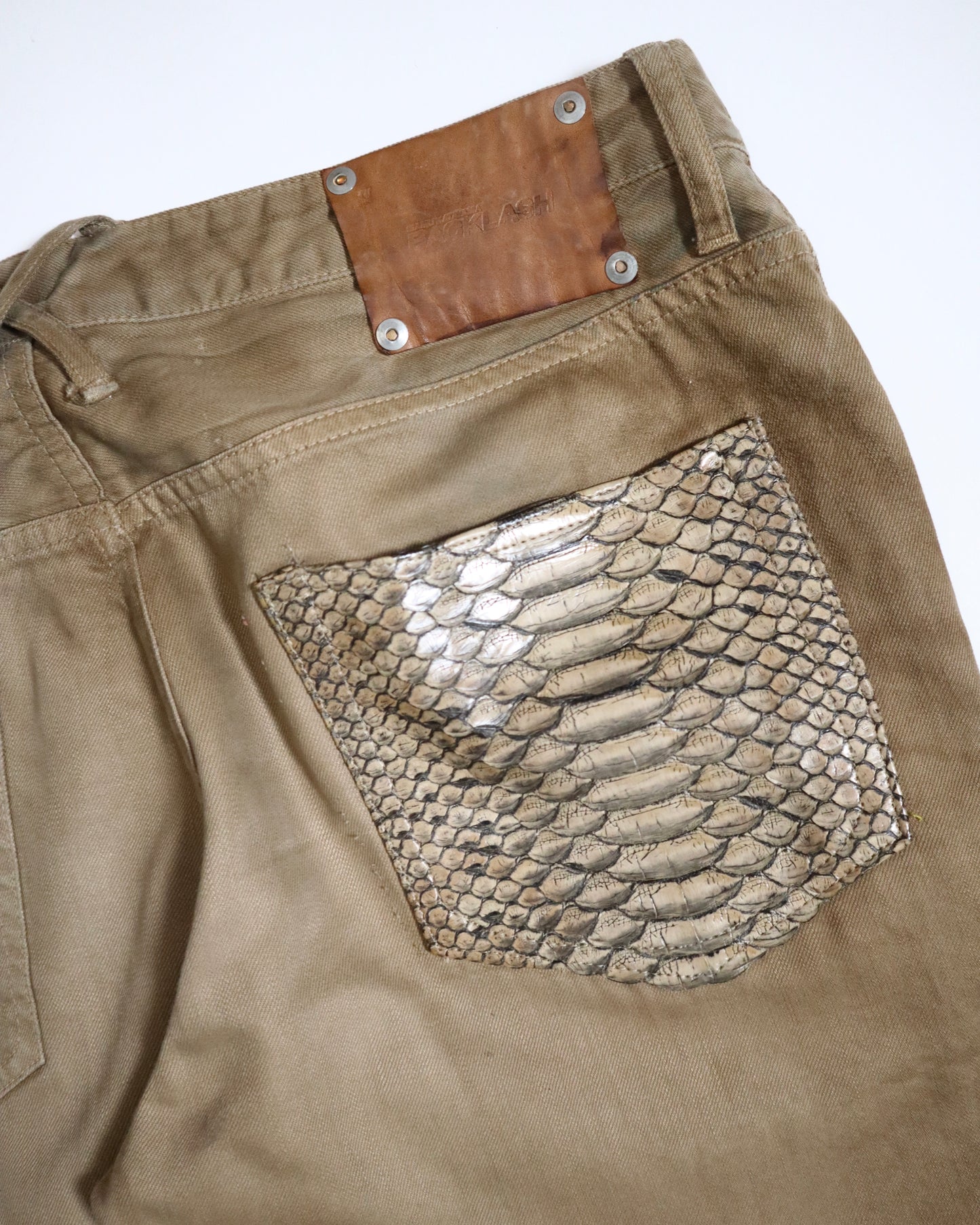 Isamu Katayama Backlash Alligator Pocket Jeans
