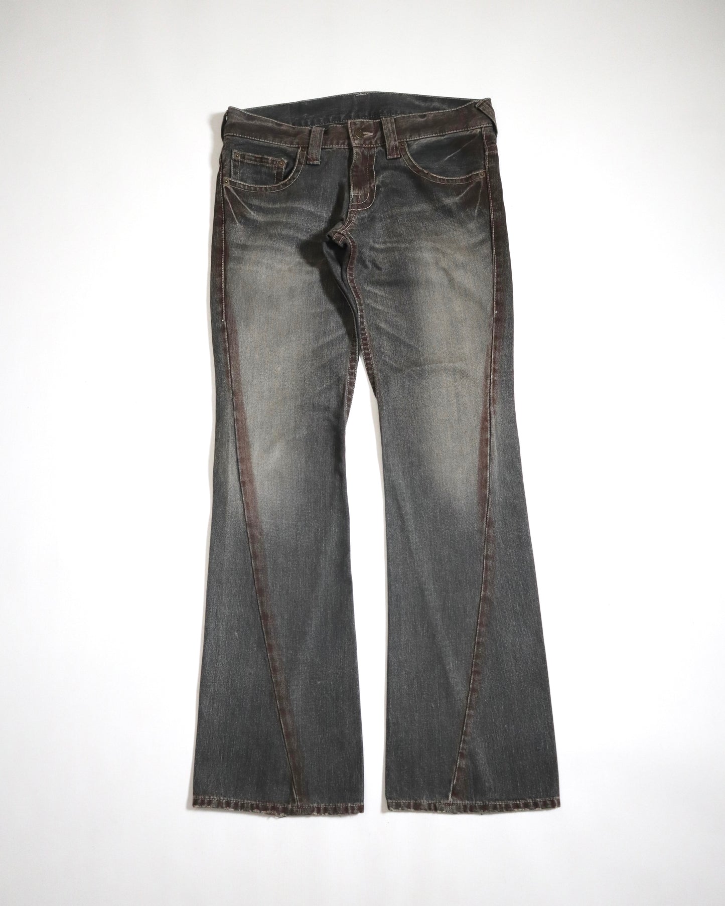 Tornado Mart Spiral Flare Cut Rust Jeans