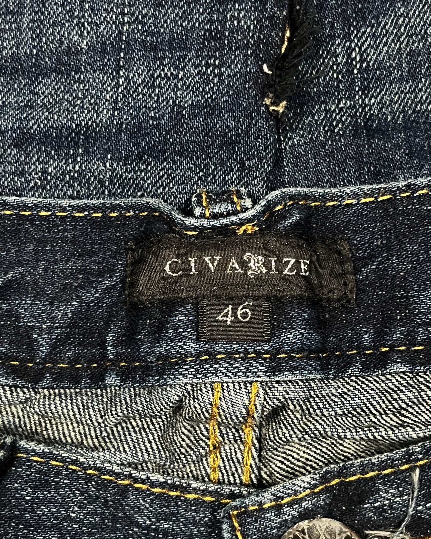 Civarize Slim-Flared Cross Patch Denim