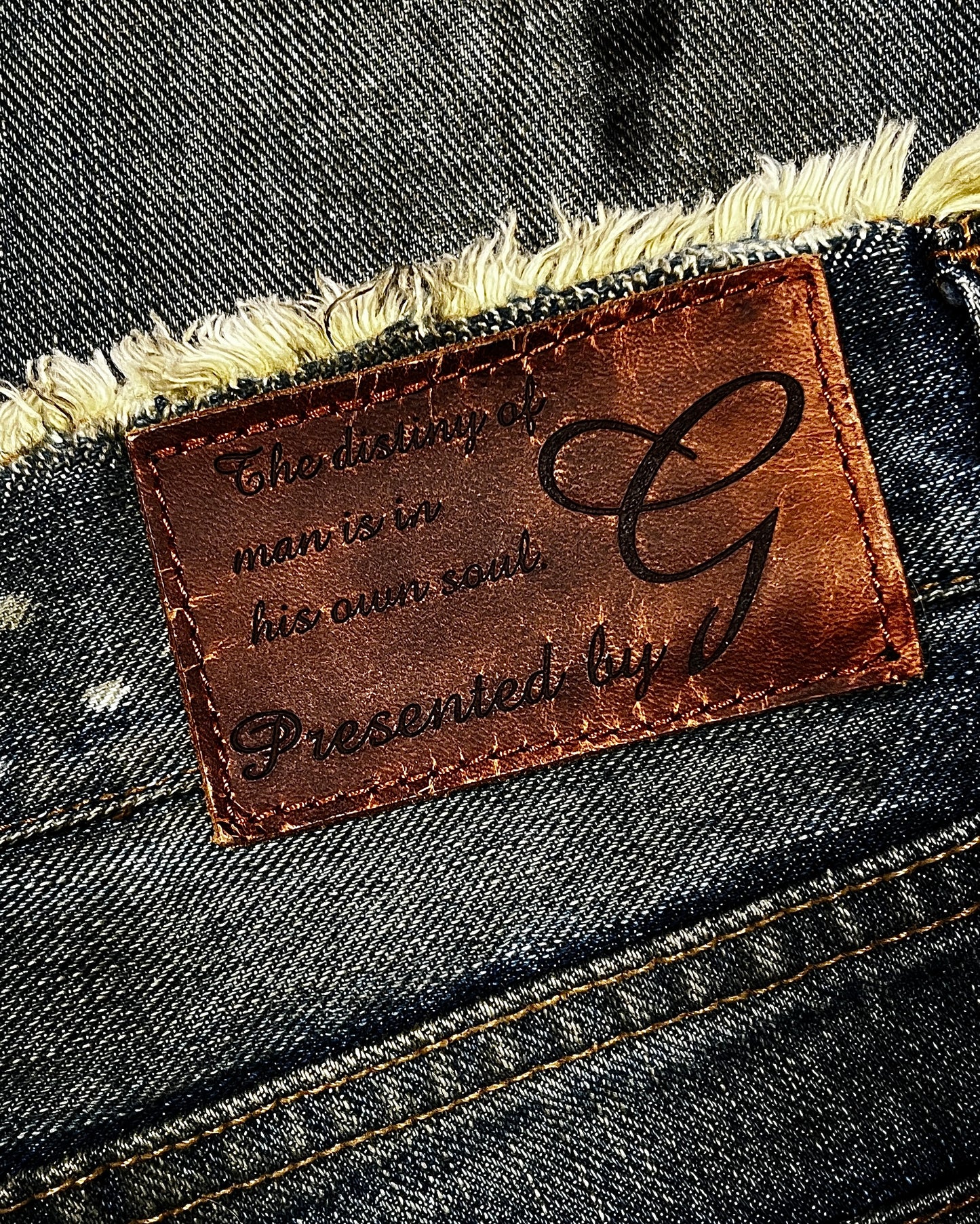 GOA Exposed Distressing Flared Jeans