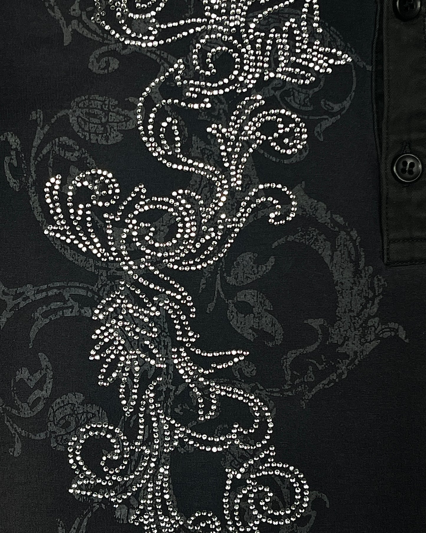 Tornado Mart Faded Tribal w/ Swarovski Crystals Polo
