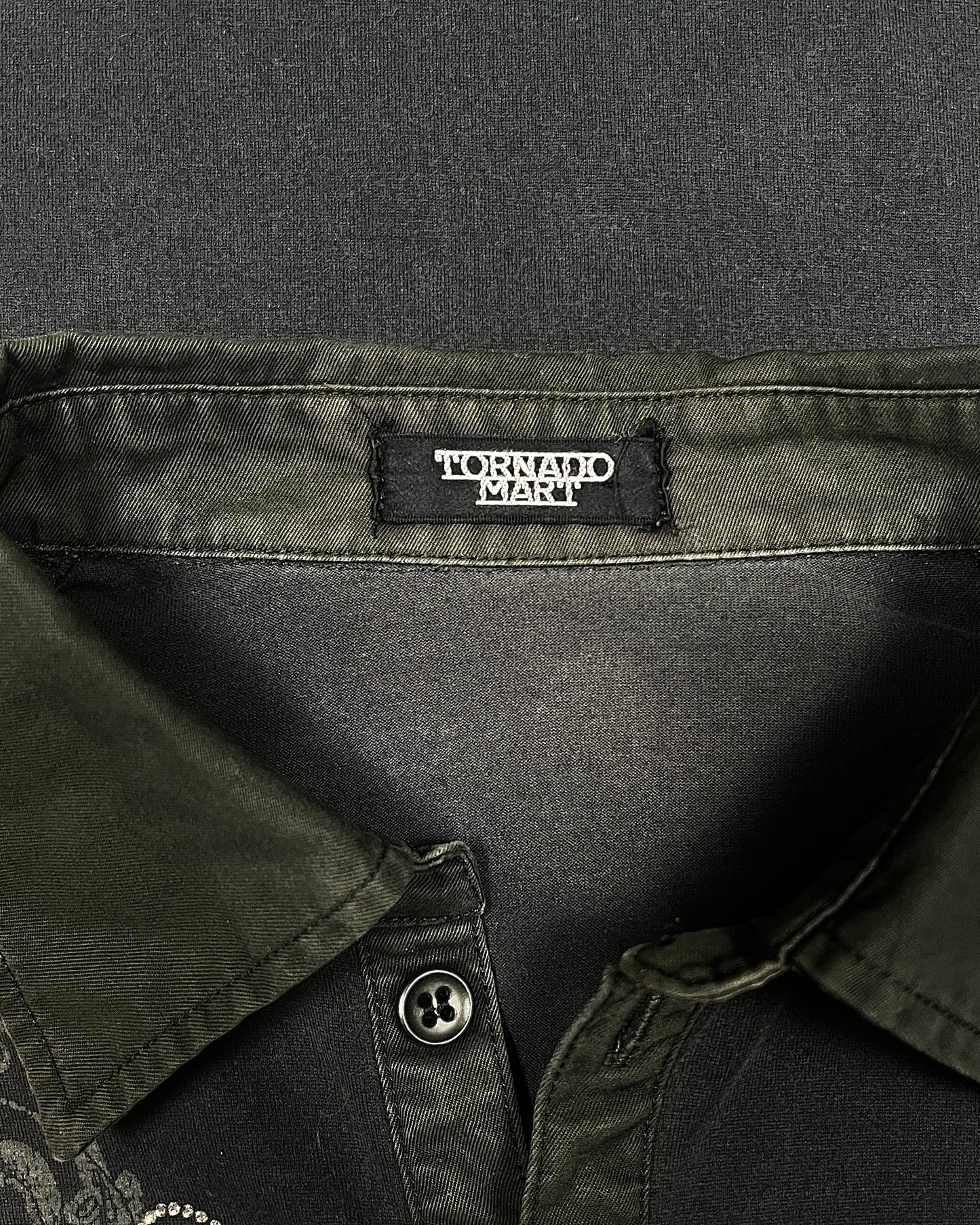 Tornado Mart Faded Tribal w/ Swarovski Crystals Polo
