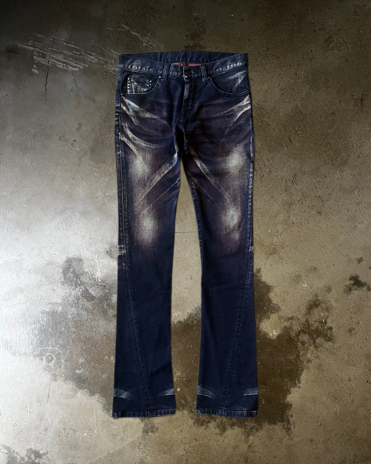 Tornado Mart Purple Fade Flared Denim