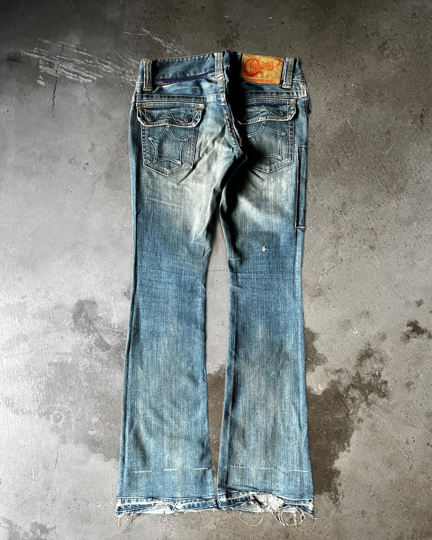 Hysteric Glamour Patchwork Flared Jeans