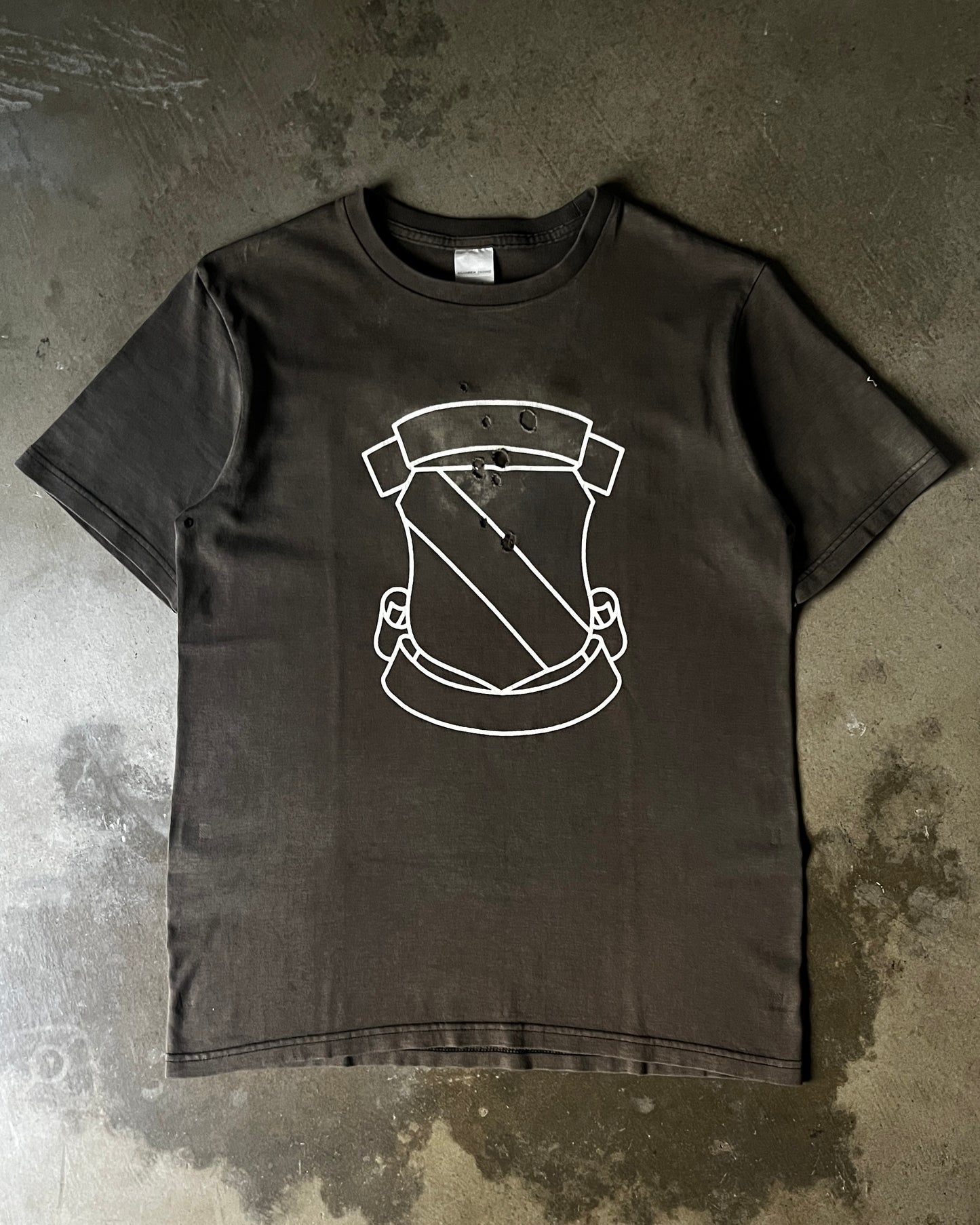 Number(N)ine F/W 2001 "Standards" Faded & Bullet-Hole Distressed Tee