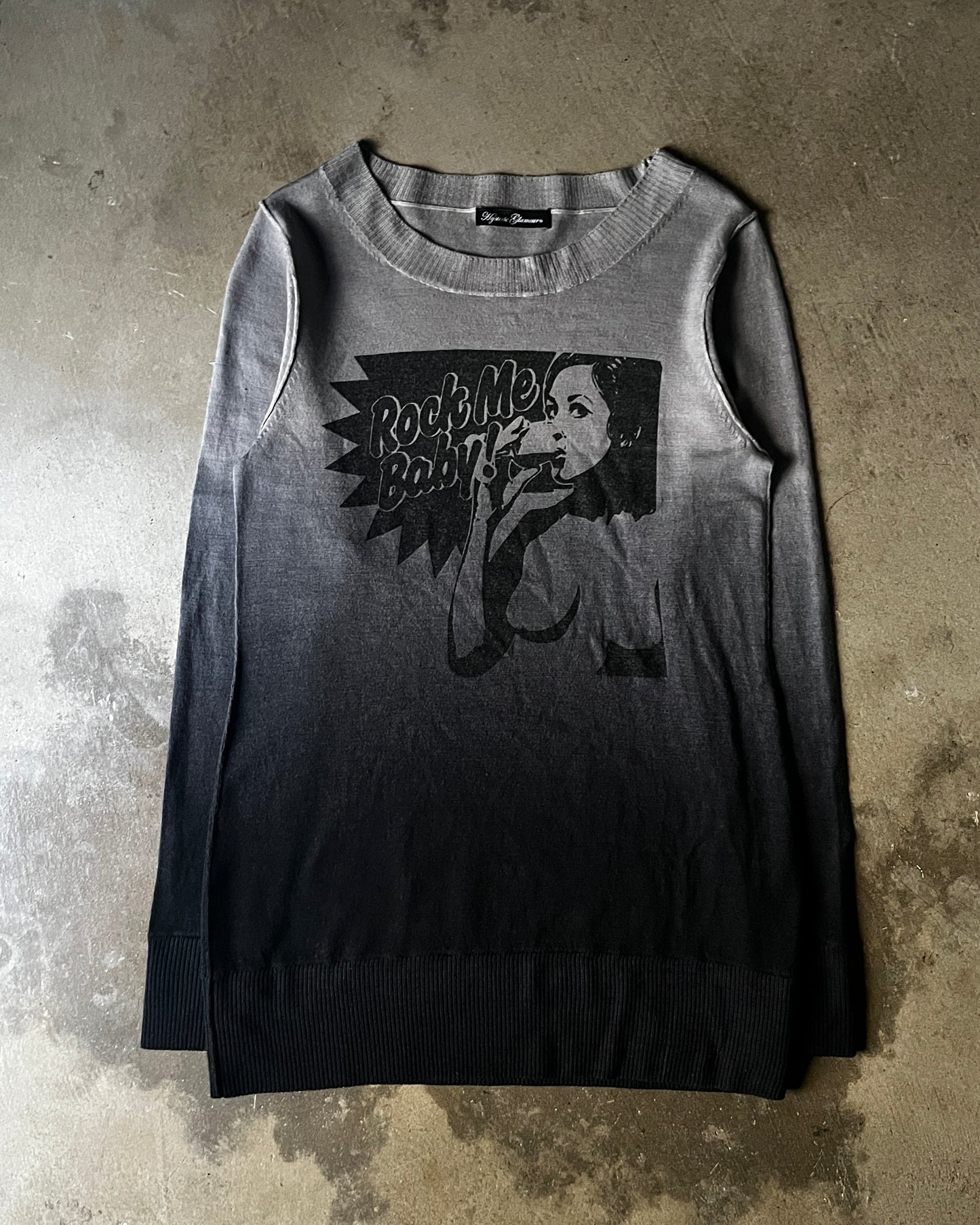 Hysteric Glamour "Rock Me Baby" Ombre Sweater