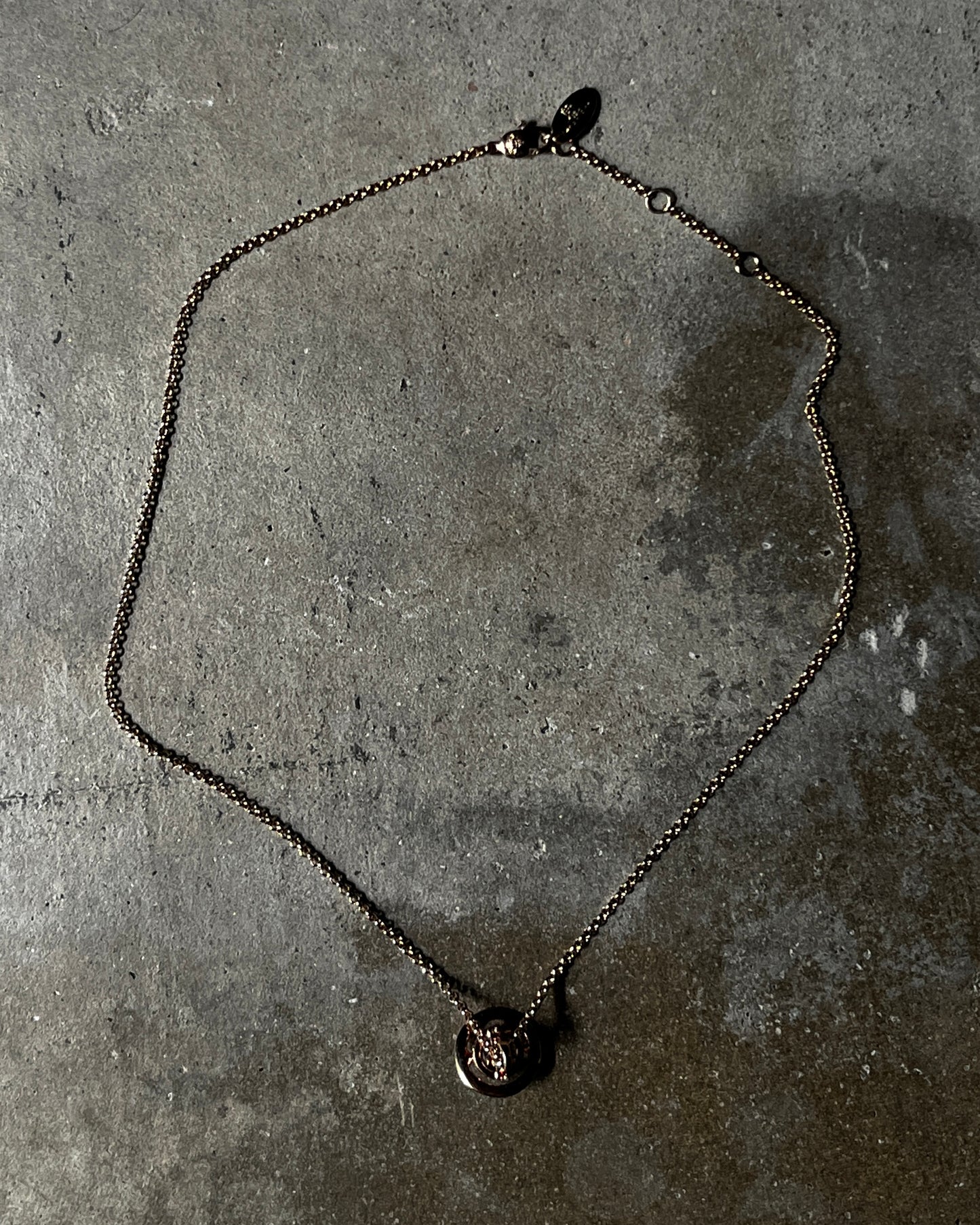 Vivienne Westwood Rose Gold Mini Orb Necklace
