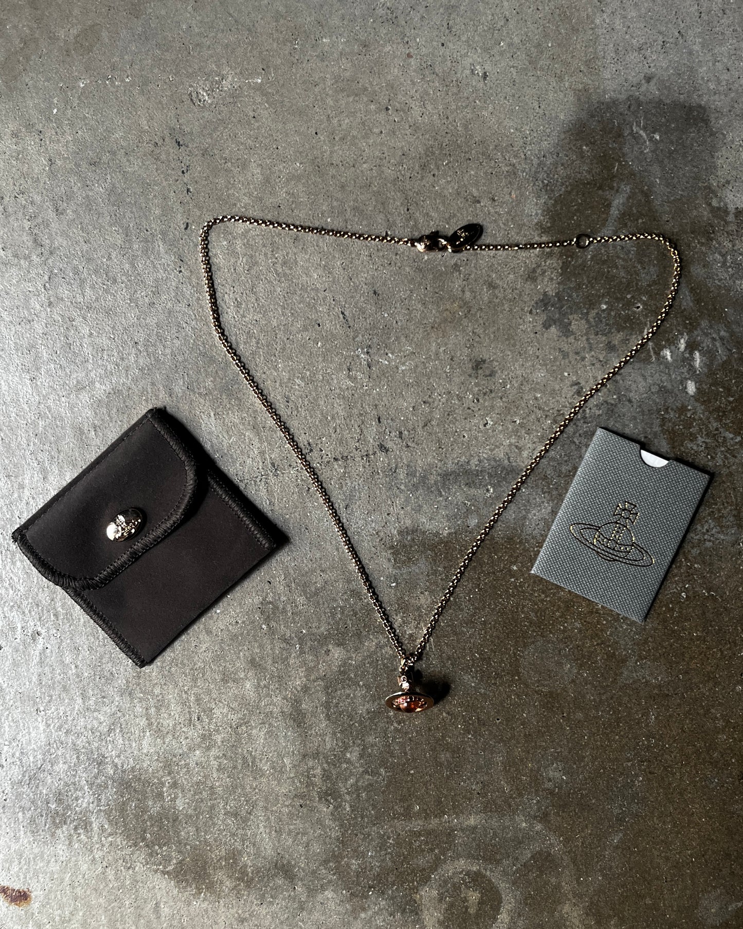 Vivienne Westwood Rose Gold Mini Orb Necklace