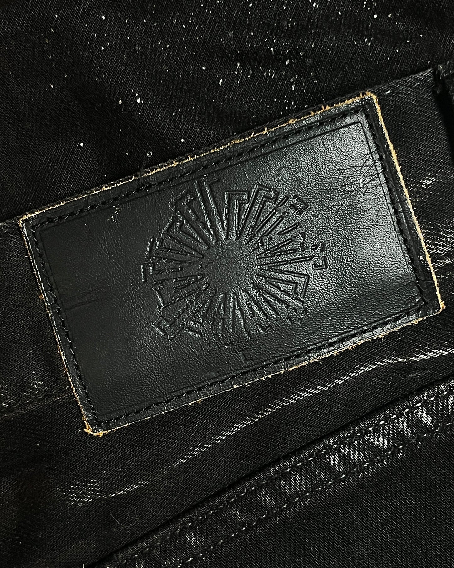 Tornado Mart Back-Lace Flared Denim