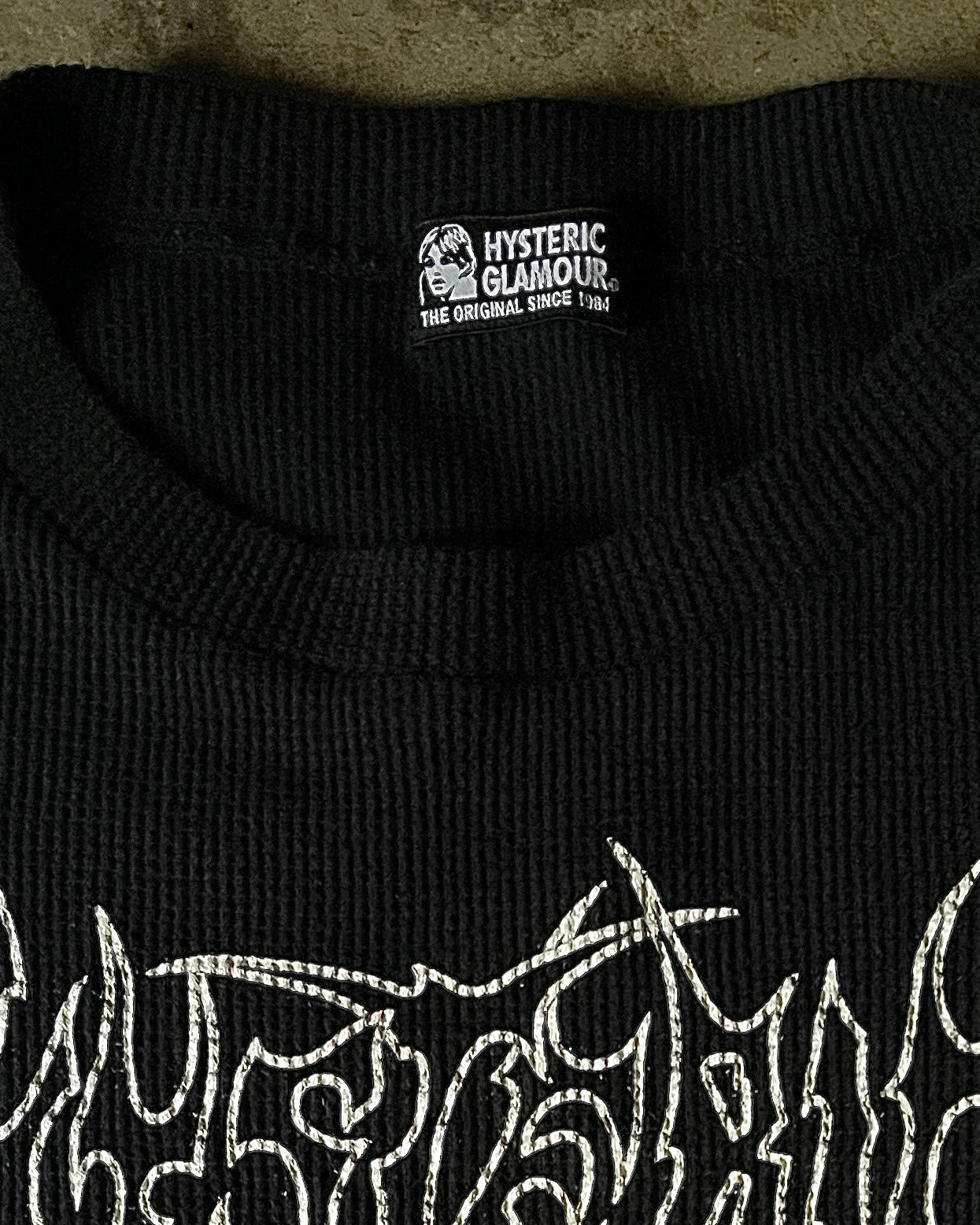Hysteric Glamour Gothic Font Thermal Longsleeve