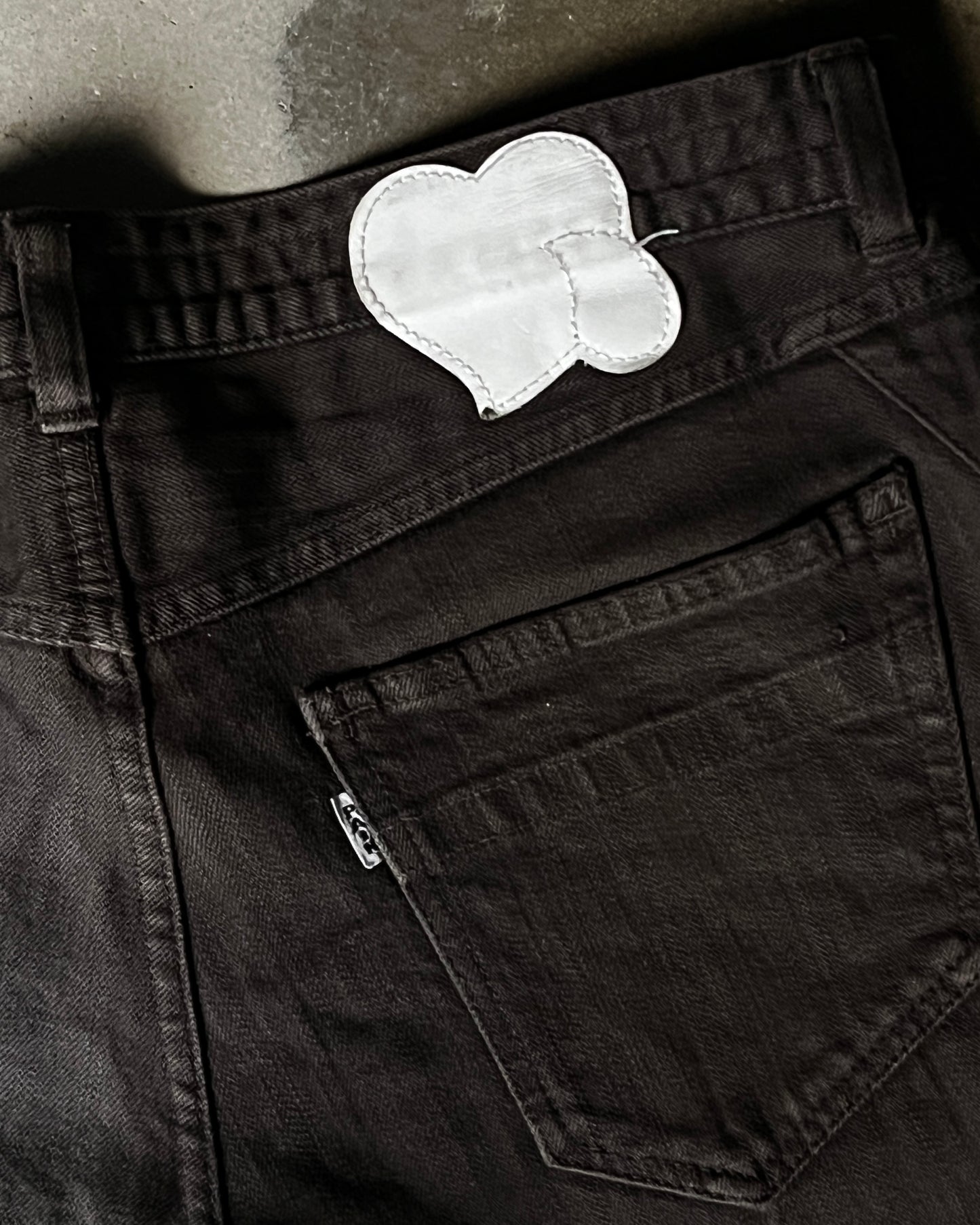 Number (N)ine Heart Patch Jeans