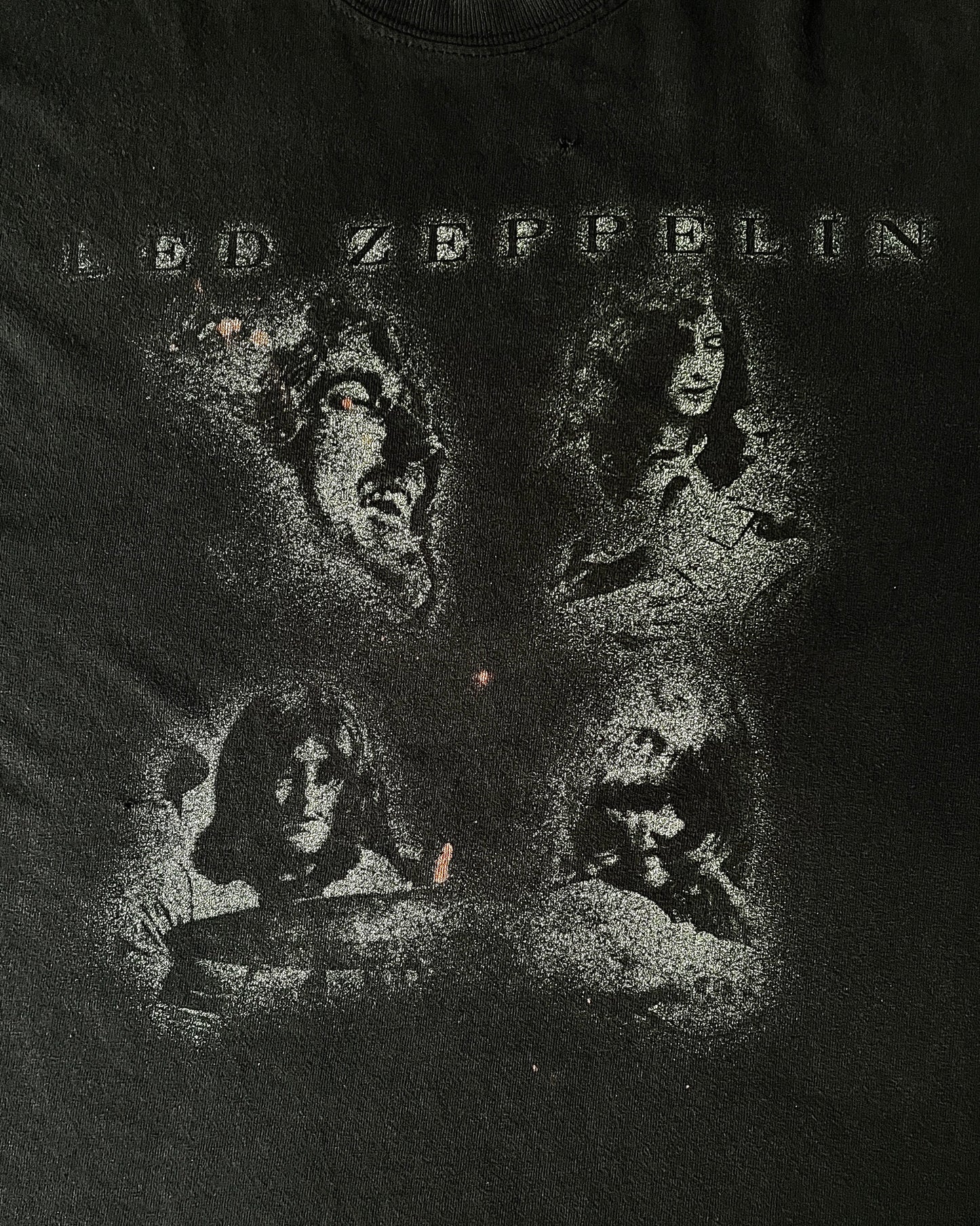 2000's Led Zeppelin Bleach Spotted Tee
