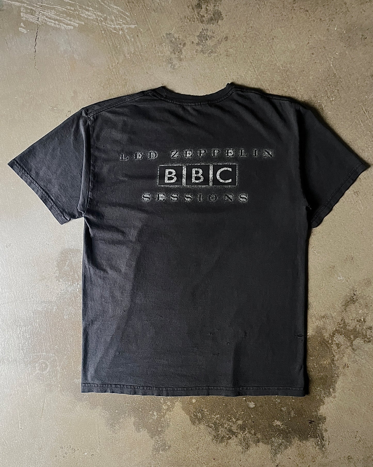 2000's Led Zeppelin Bleach Spotted Tee