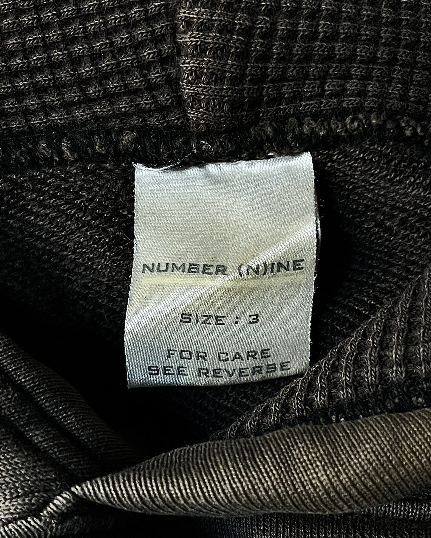 Number (N)ine SS2001 Knight Bullet Hole Distressed Hoodie