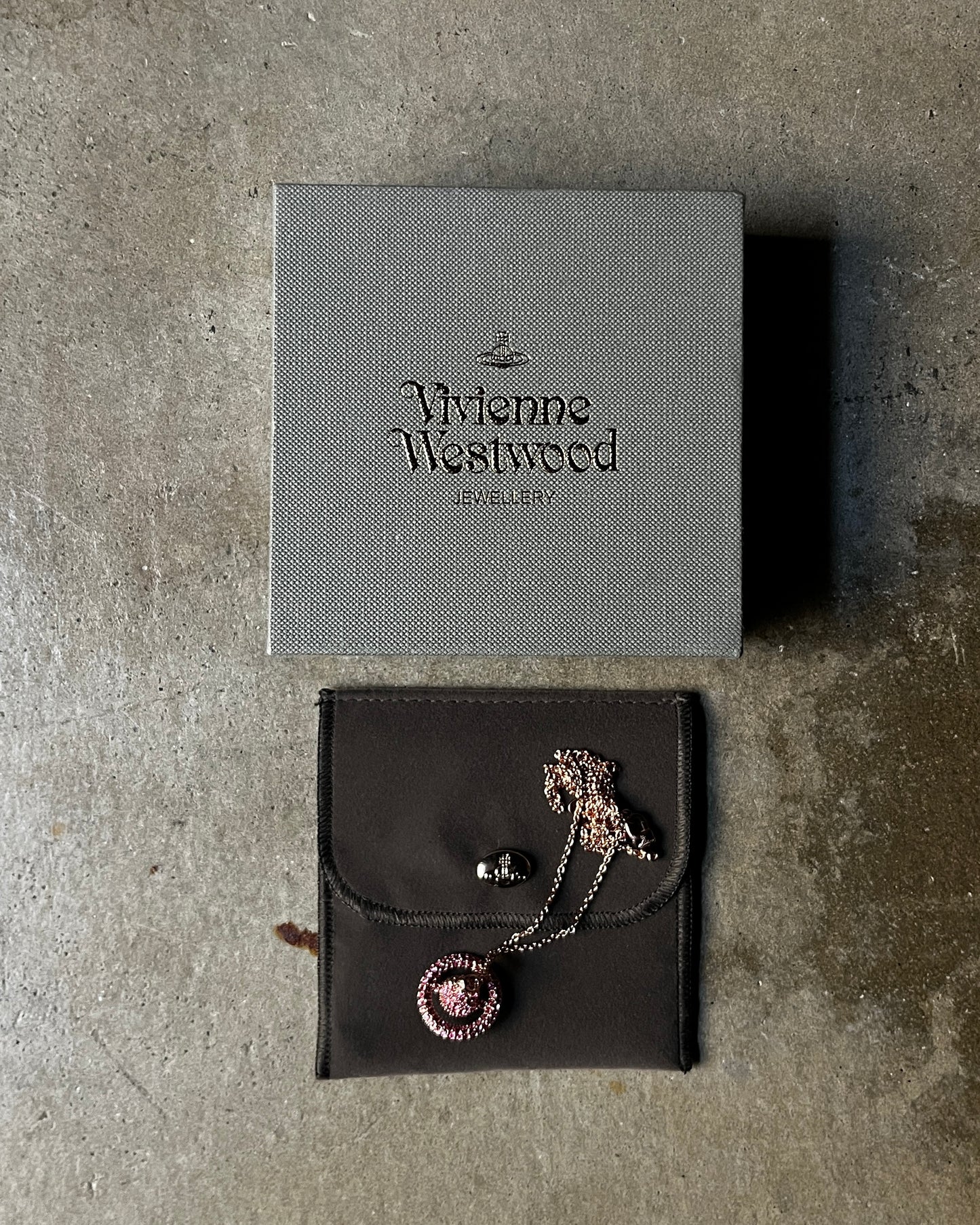 Vivienne Westwood Pink Diamond Orb Necklace