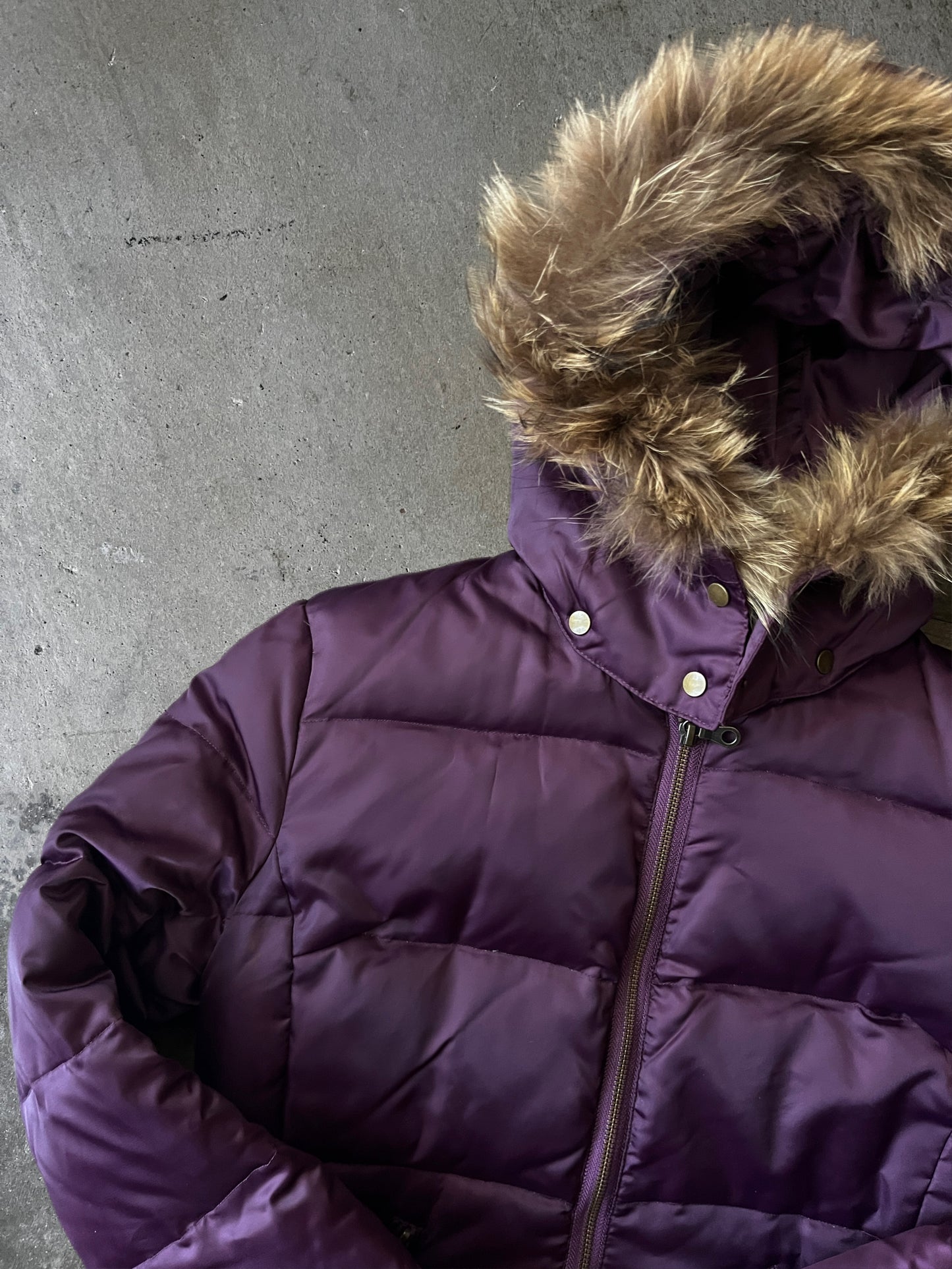 291295 Removable Fur-Hood Puffer Jacket