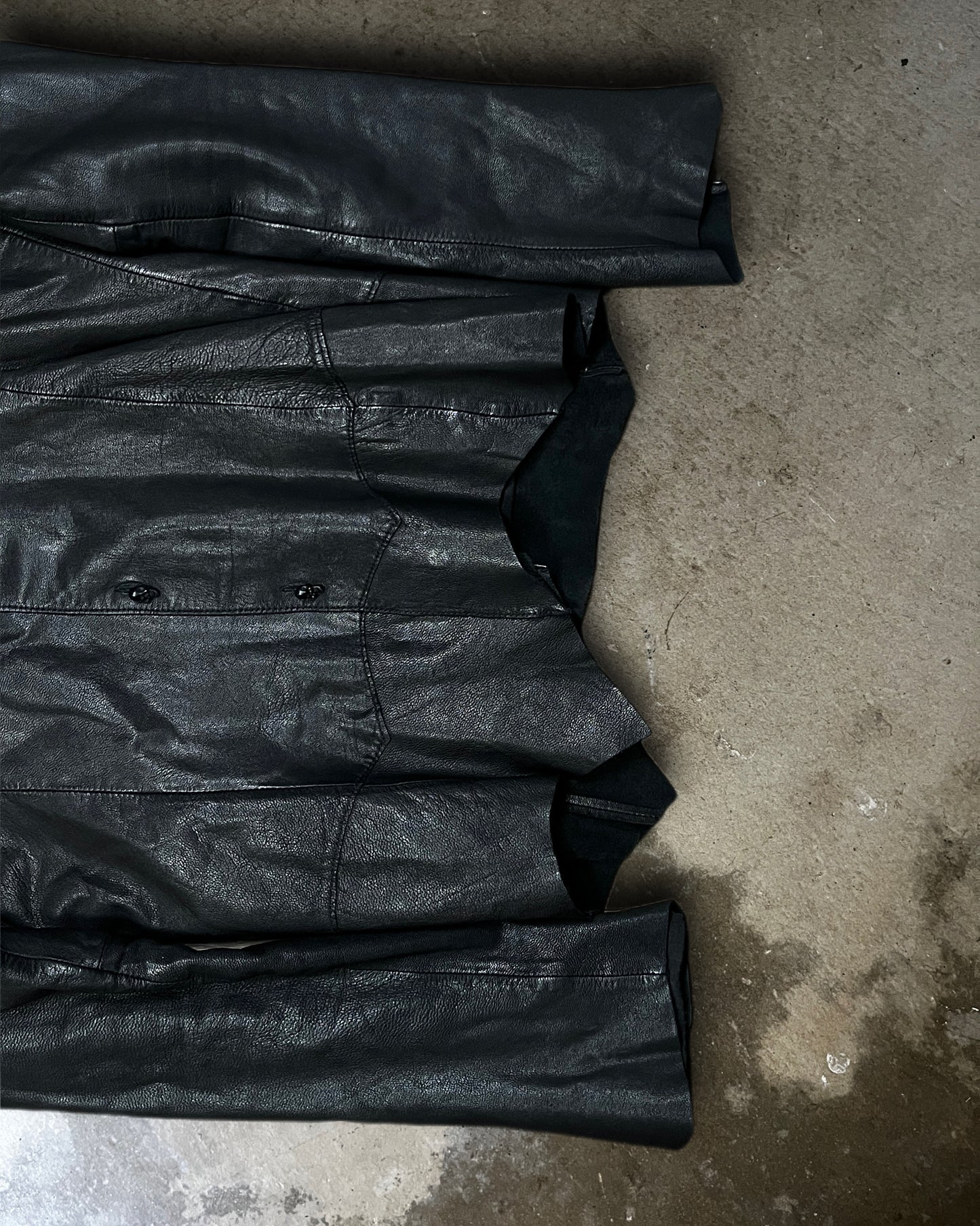 Civarize Goat Skin Asymmetrical Button Up