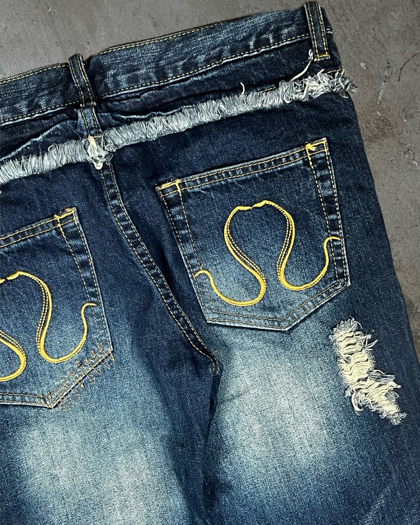Civarize Slim-Flared Cross Patch Denim